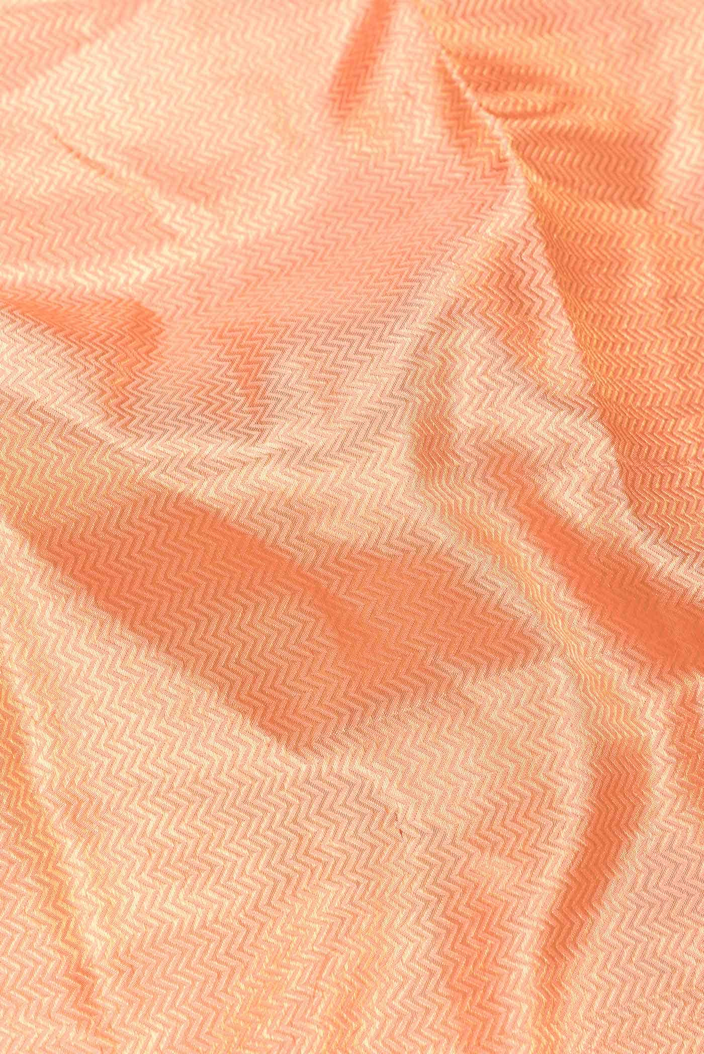 Peach Dual Tone Kanchipuram Silk Saree