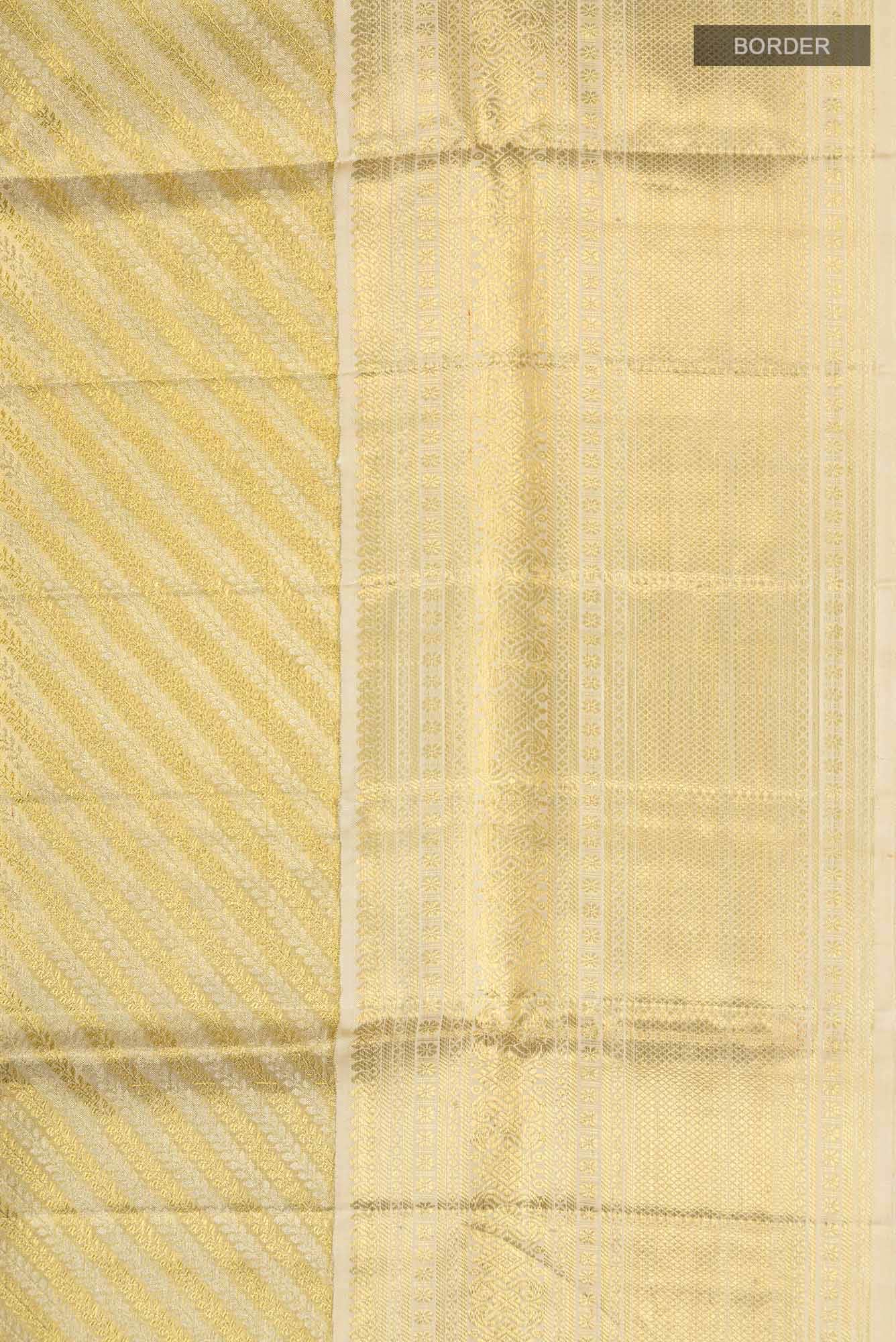 Pure Silk Pure Zari Gold Kanchipuram Tissue Saree