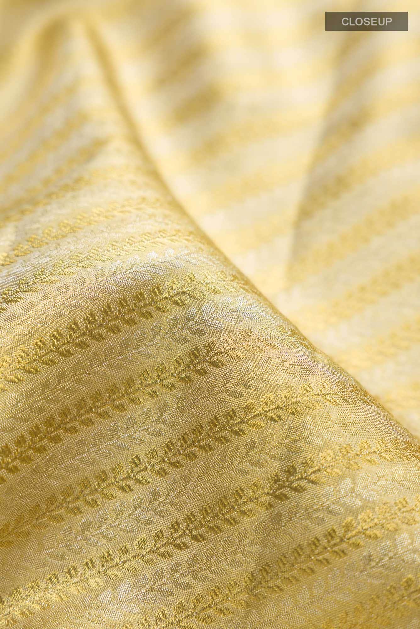 Pure Silk Pure Zari Gold Kanchipuram Tissue Saree