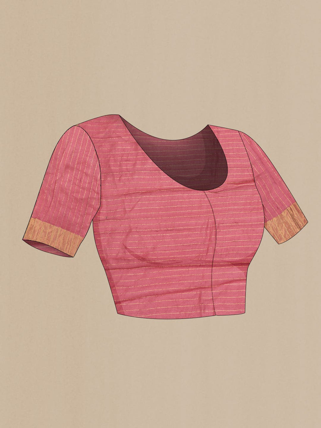 Pink Dual Tone Tussar Silk Saree