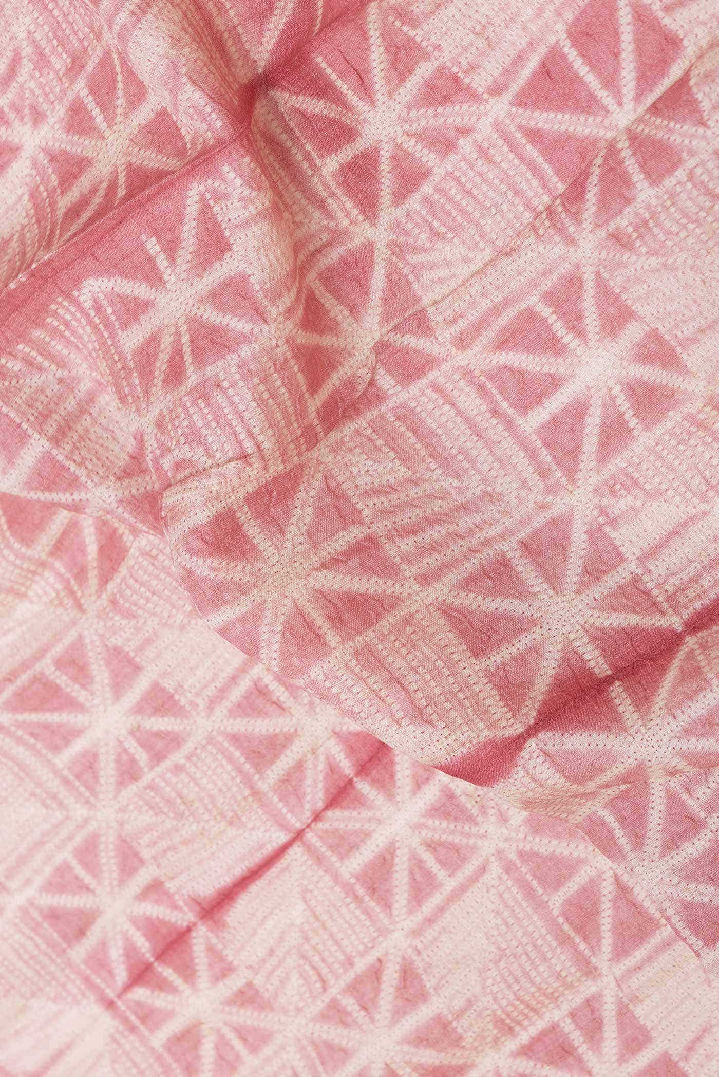 Pink Dual Tone Tussar Silk Saree