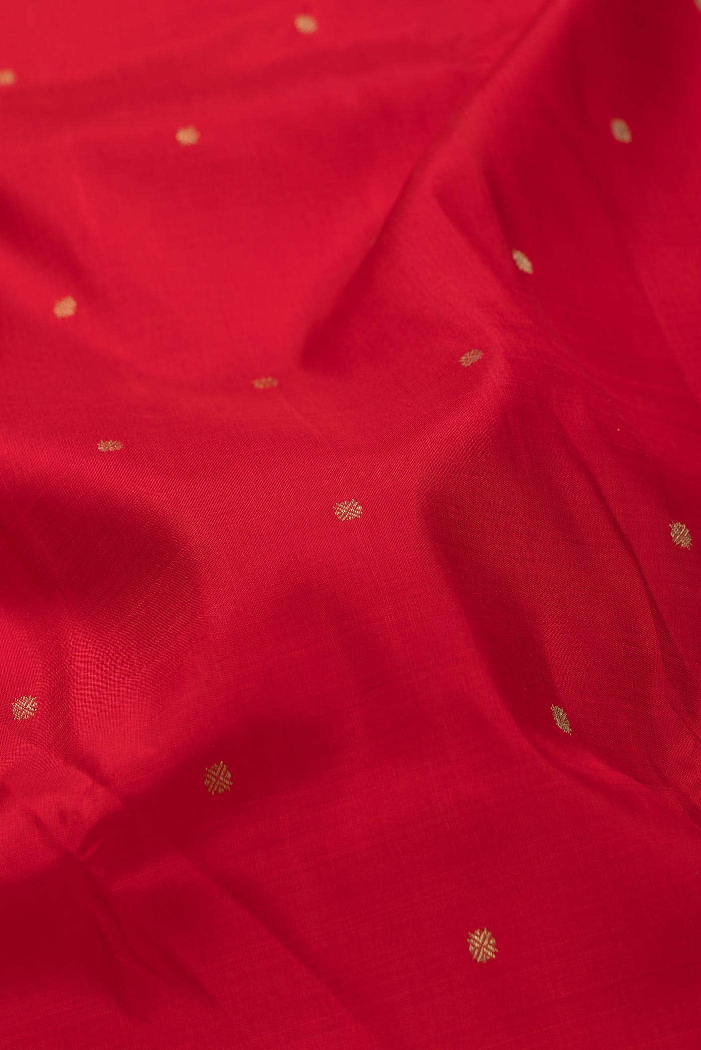 Pure Silk Pure Zari Red Dual Tone Kanchipuram Saree