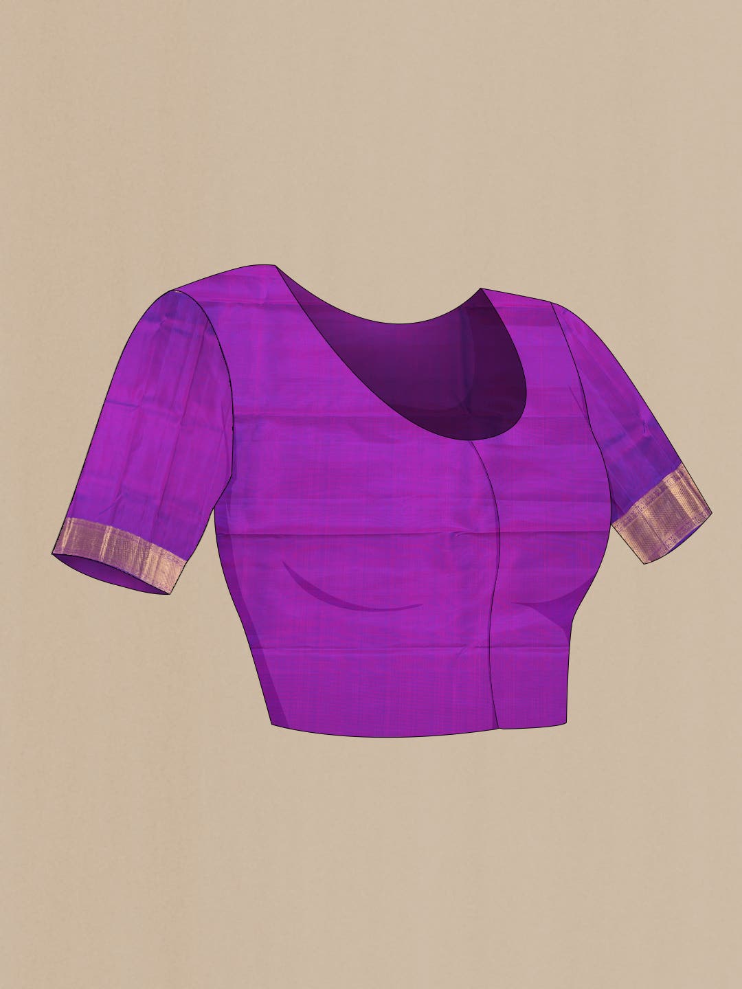 Pure Silk Pure Zari Pink Dual Tone Kanchipuram Saree