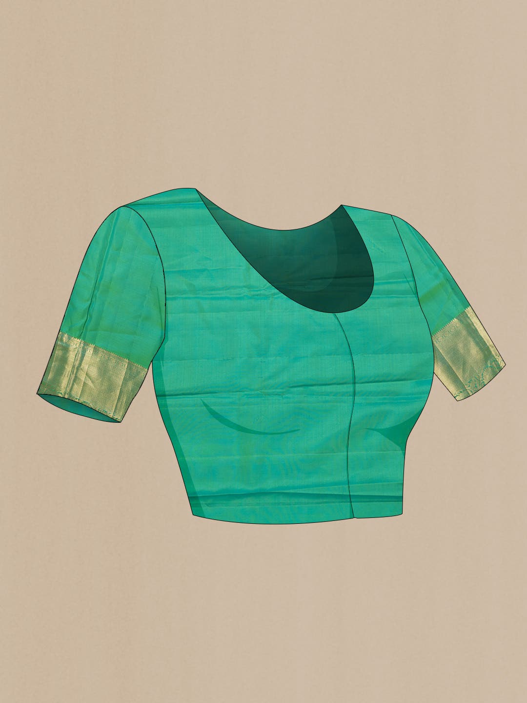 Parrot Green Dual Tone Kanchipuram Silk Saree