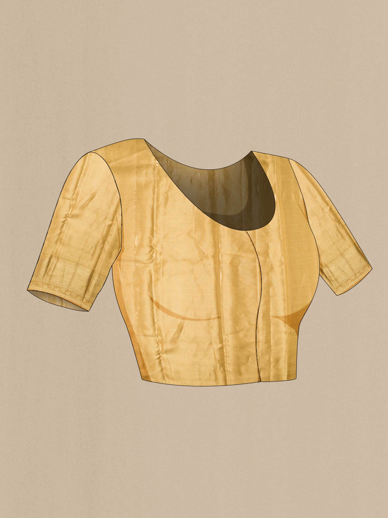 Gold Kanchipuram Tissue Silk Saree