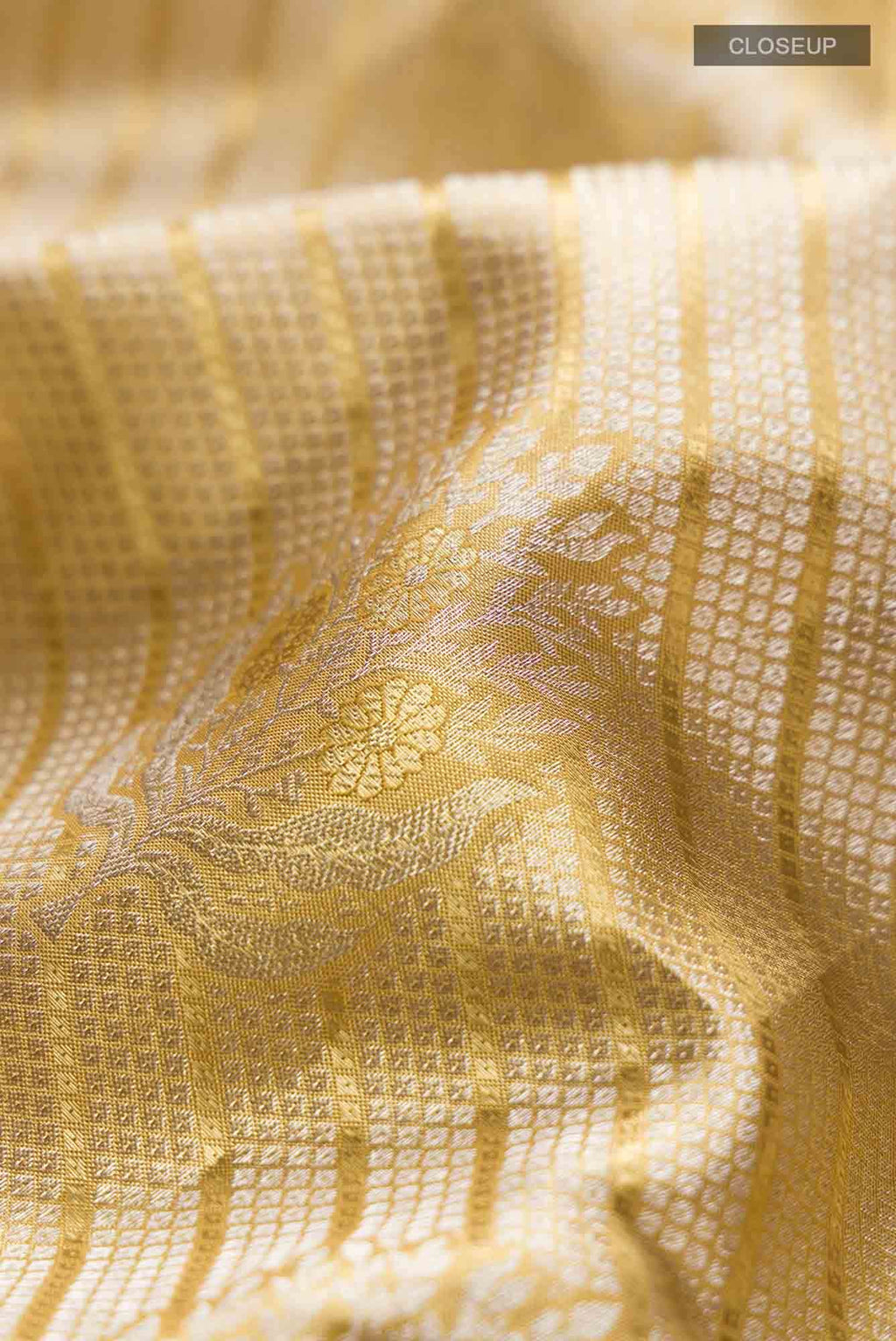 Gold Kanchipuram Tissue Silk Saree