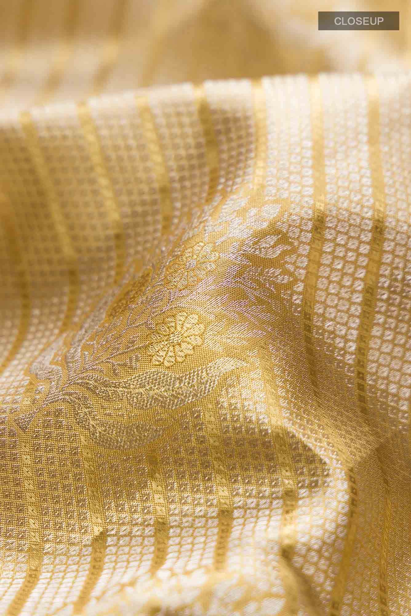 Gold Kanchipuram Tissue Silk Saree