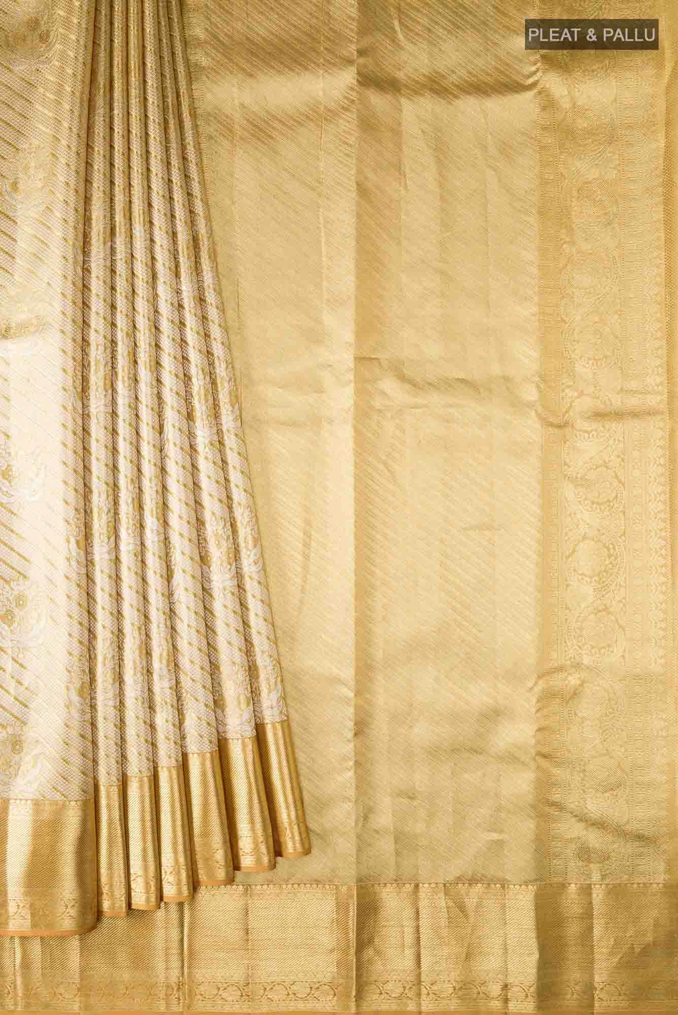 Gold Kanchipuram Tissue Silk Saree