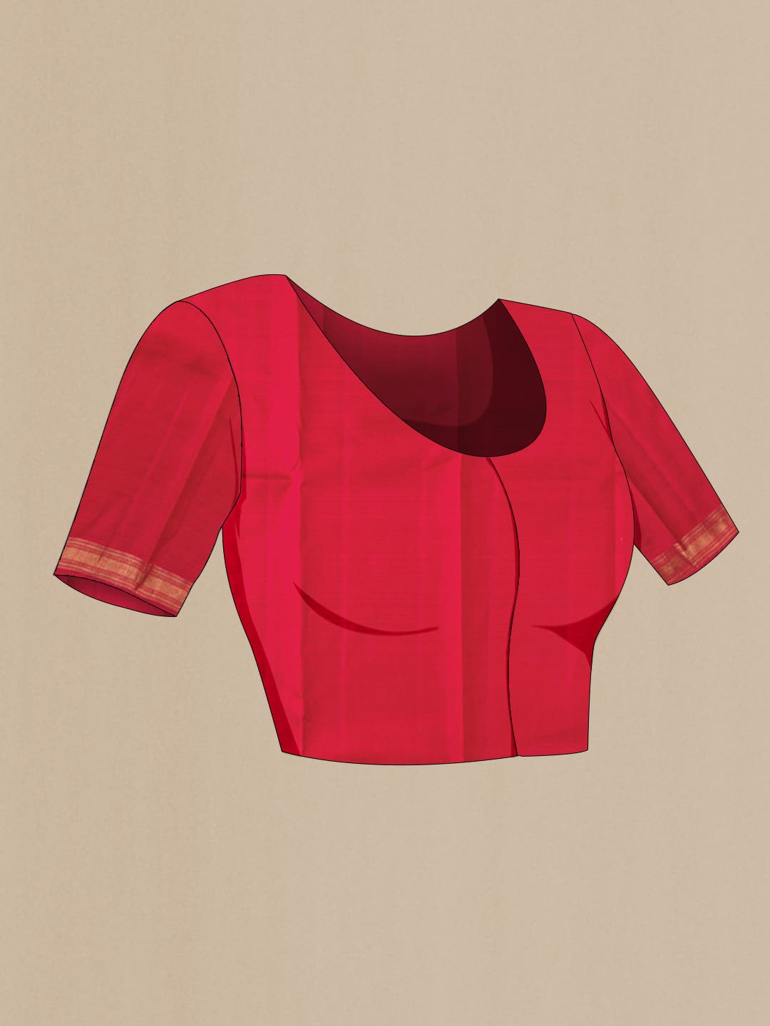 Pure Silk Pure Zari Red Kanchipuram Saree
