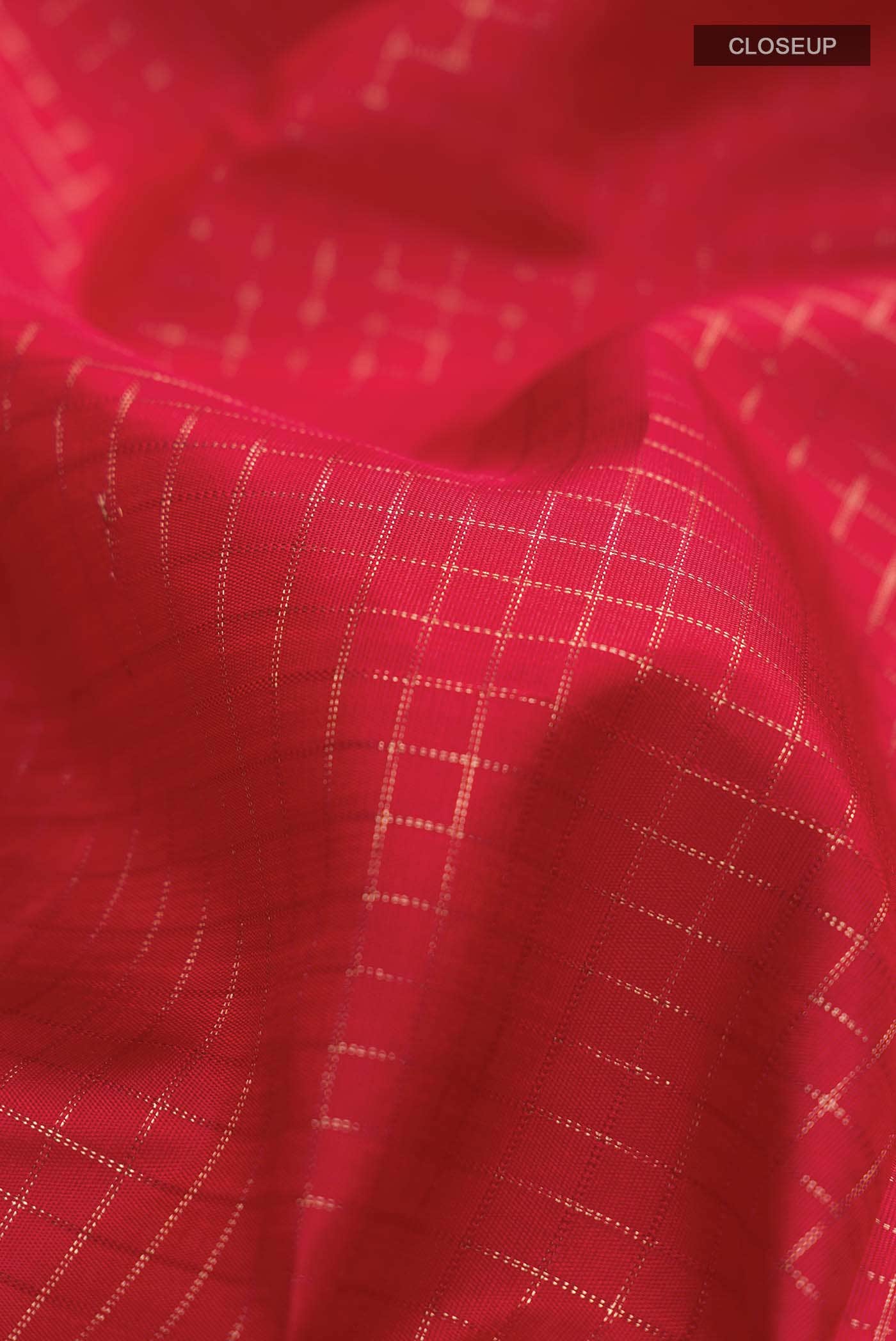 Pure Silk Pure Zari Red Kanchipuram Saree