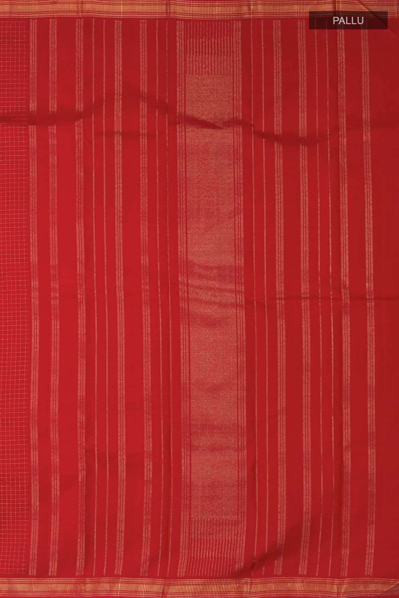 Pure Silk Pure Zari Red Kanchipuram Saree