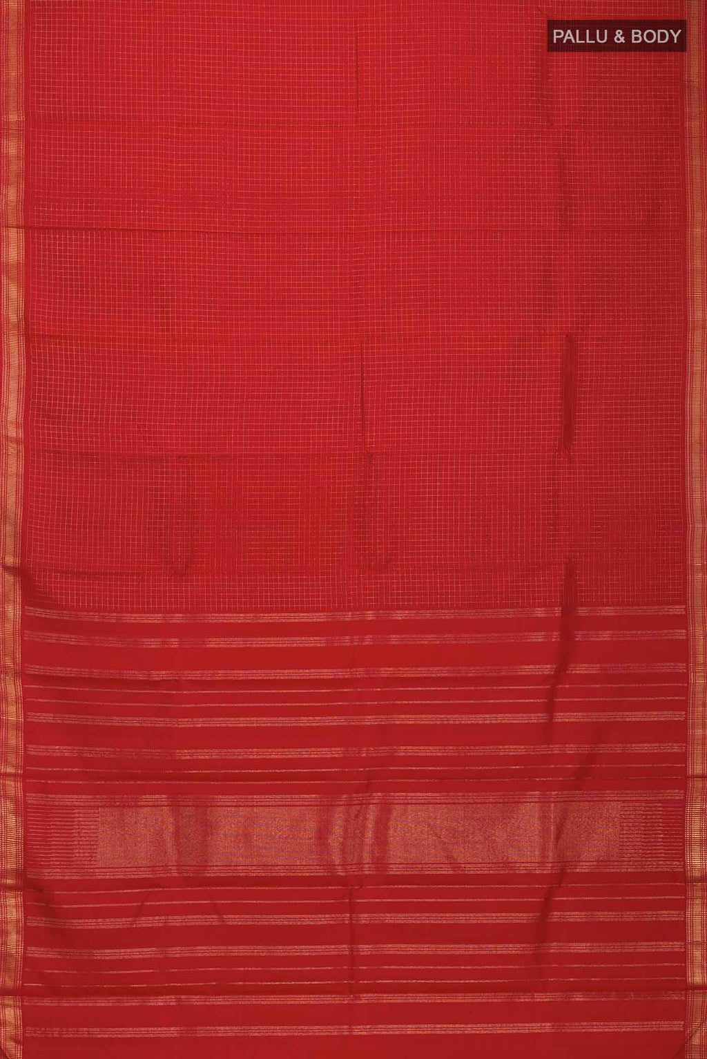 Pure Silk Pure Zari Red Kanchipuram Saree