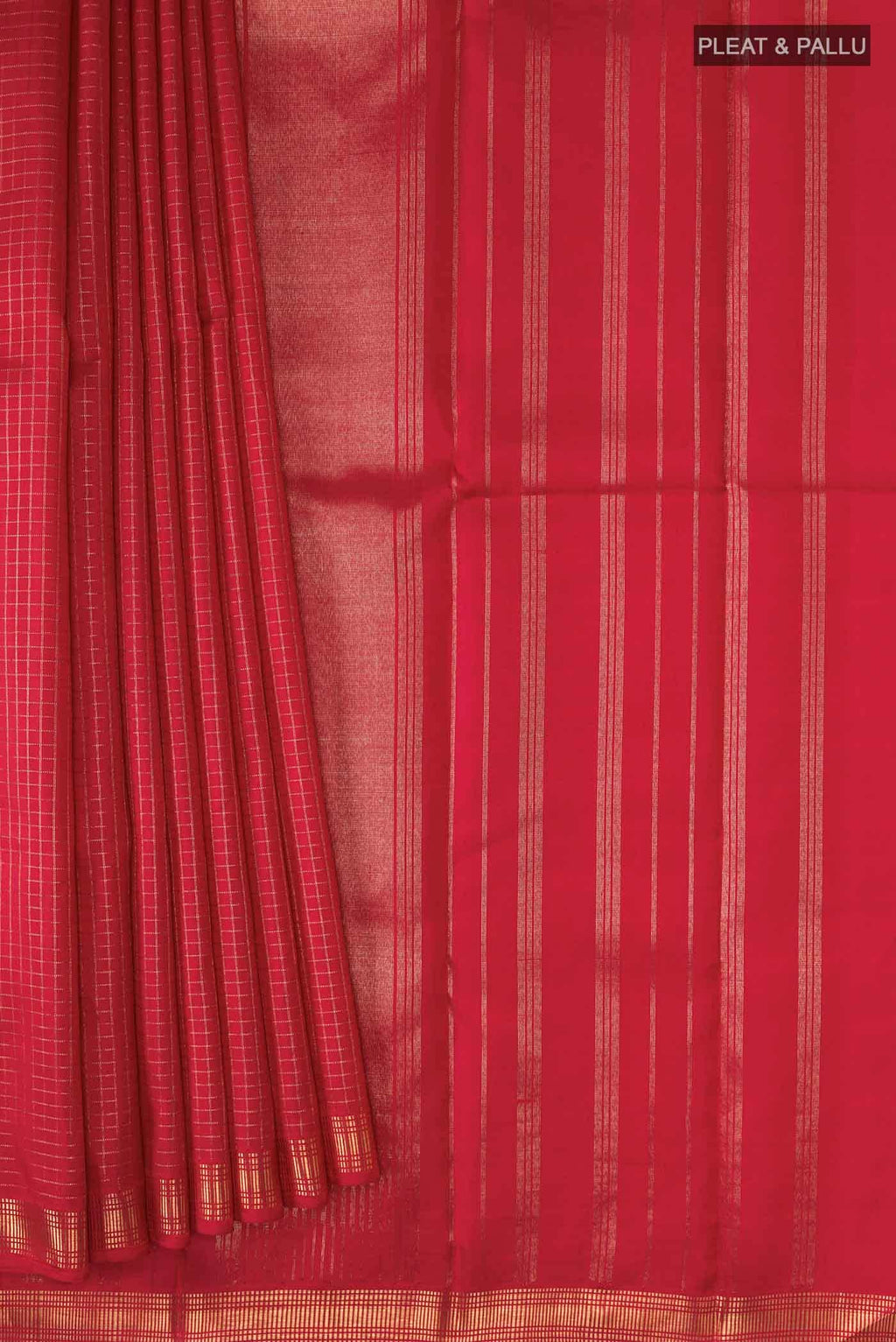 Pure Silk Pure Zari Red Kanchipuram Saree