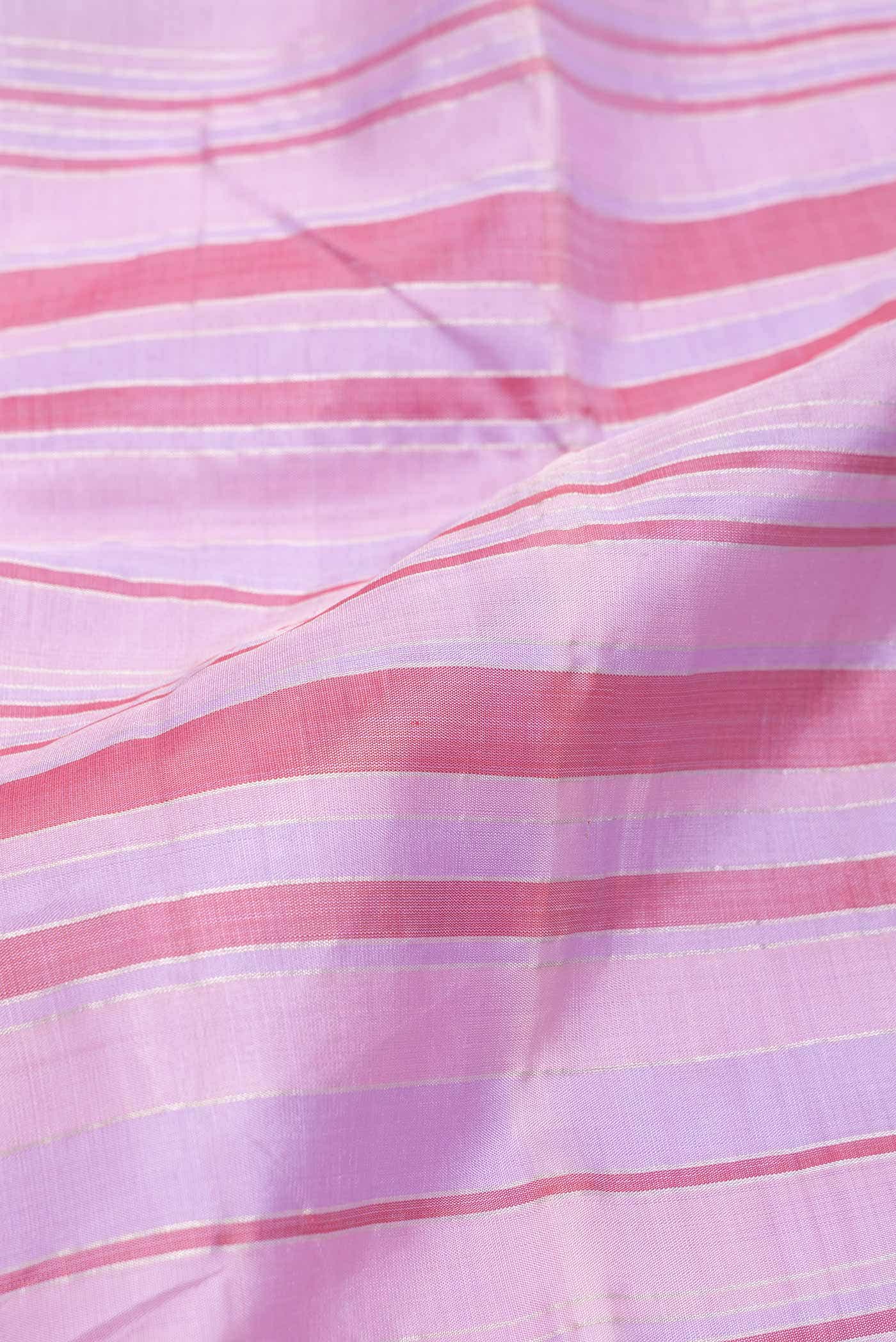 Pure Silk Pure Zari Lavender Dual Tone Kanchipuram Saree