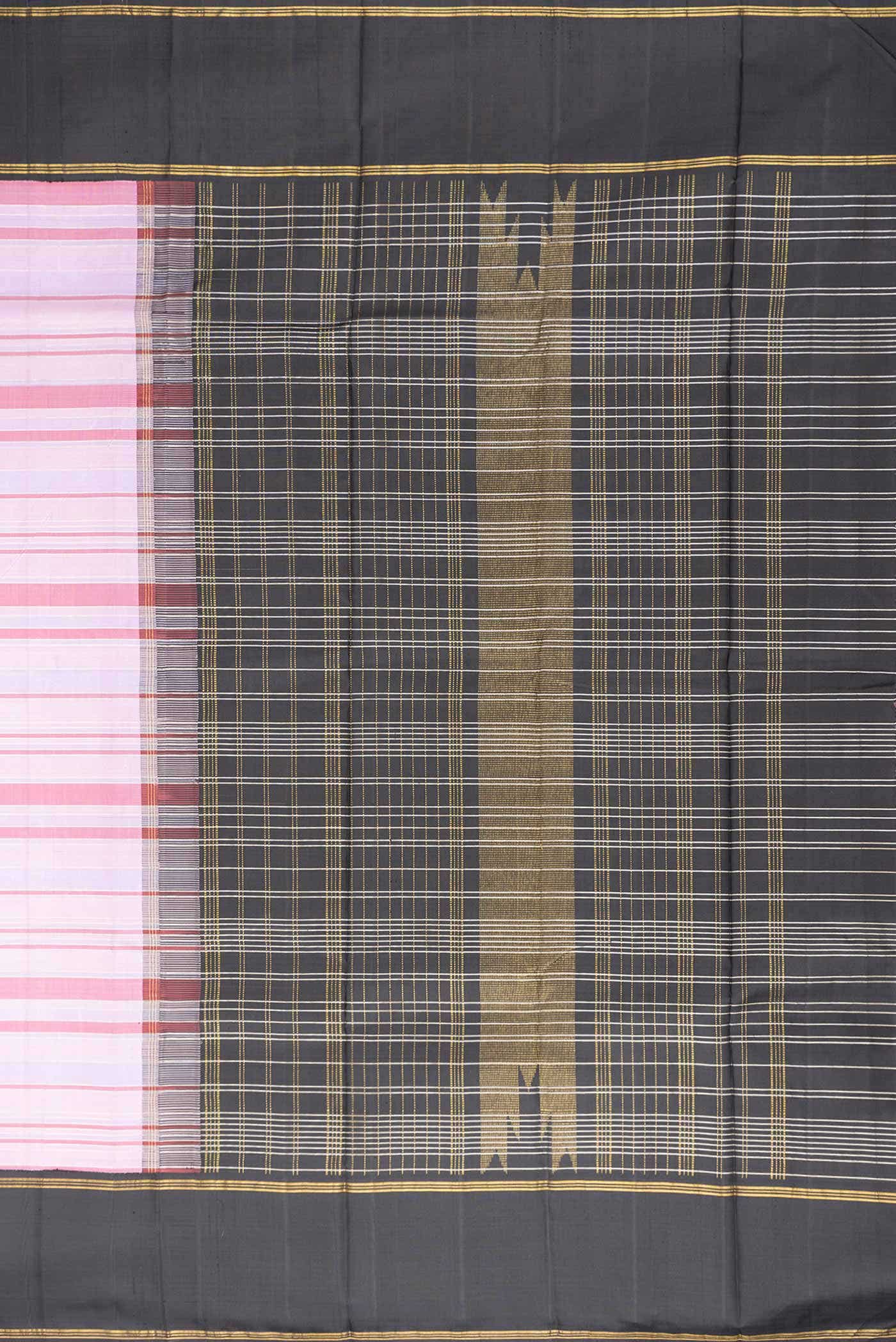 Pure Silk Pure Zari Lavender Dual Tone Kanchipuram Saree