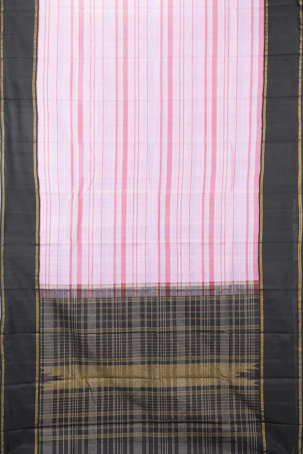 Pure Silk Pure Zari Lavender Dual Tone Kanchipuram Saree