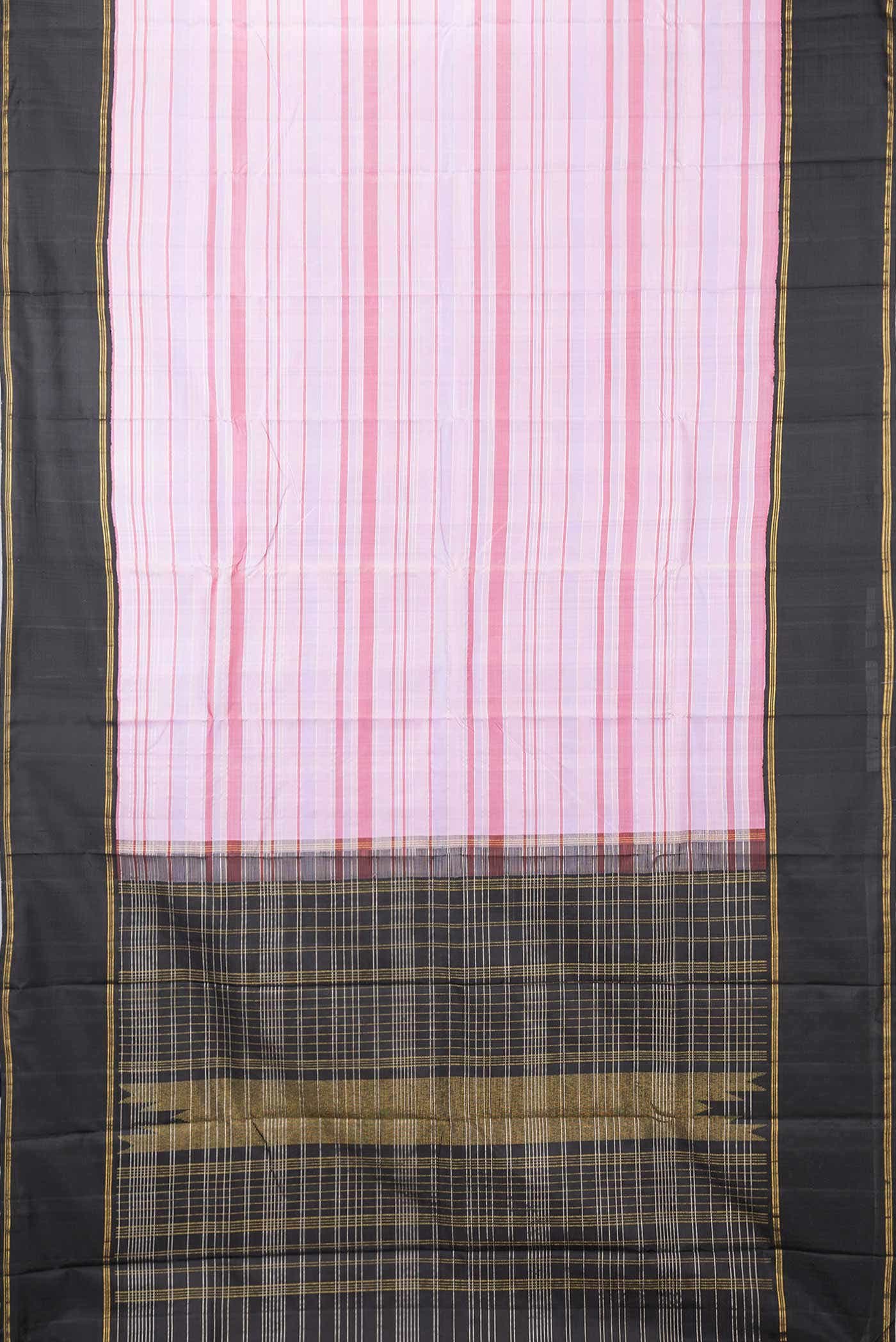 Pure Silk Pure Zari Lavender Dual Tone Kanchipuram Saree