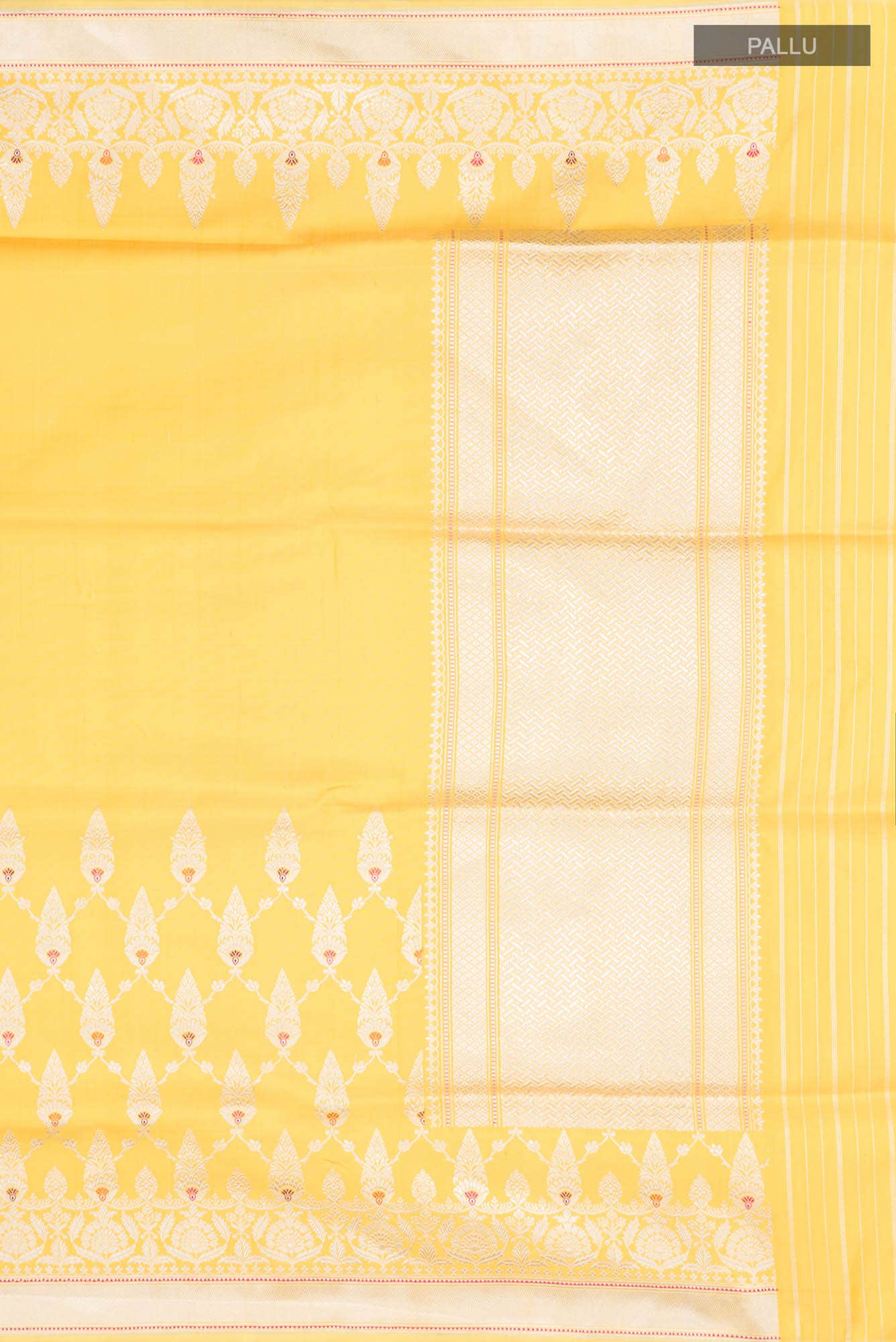 Pure Silk Pure Zari Yellow Banarasi Saree