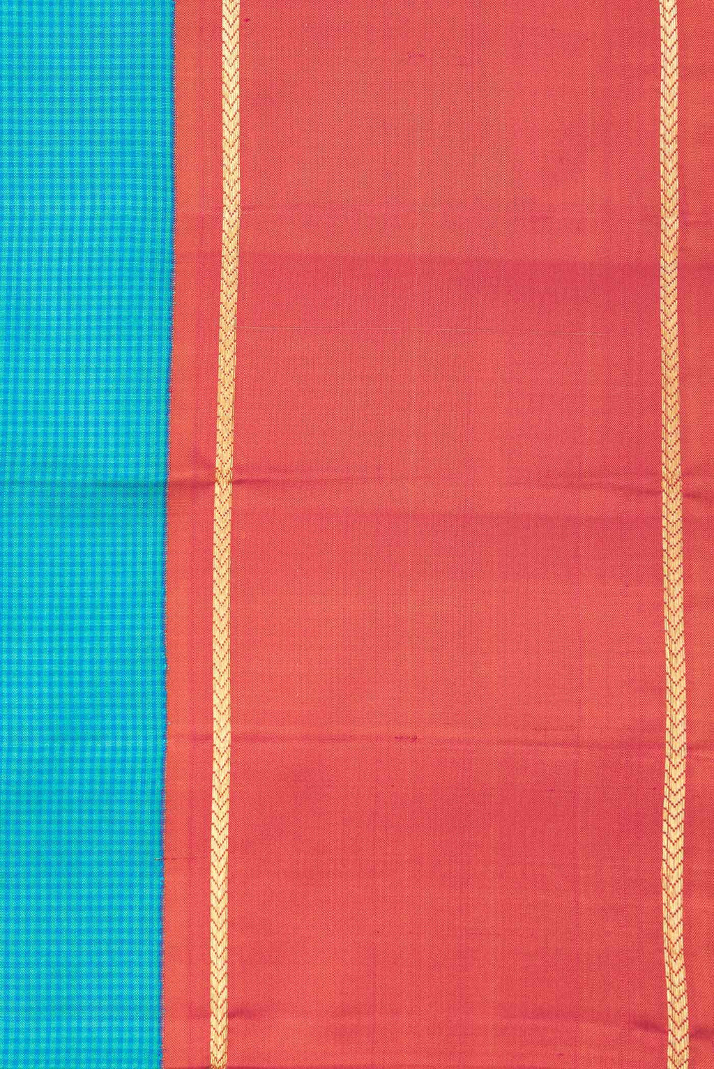 Pure Silk Pure Zari Sky Blue Dual Tone Kanchipuram Saree