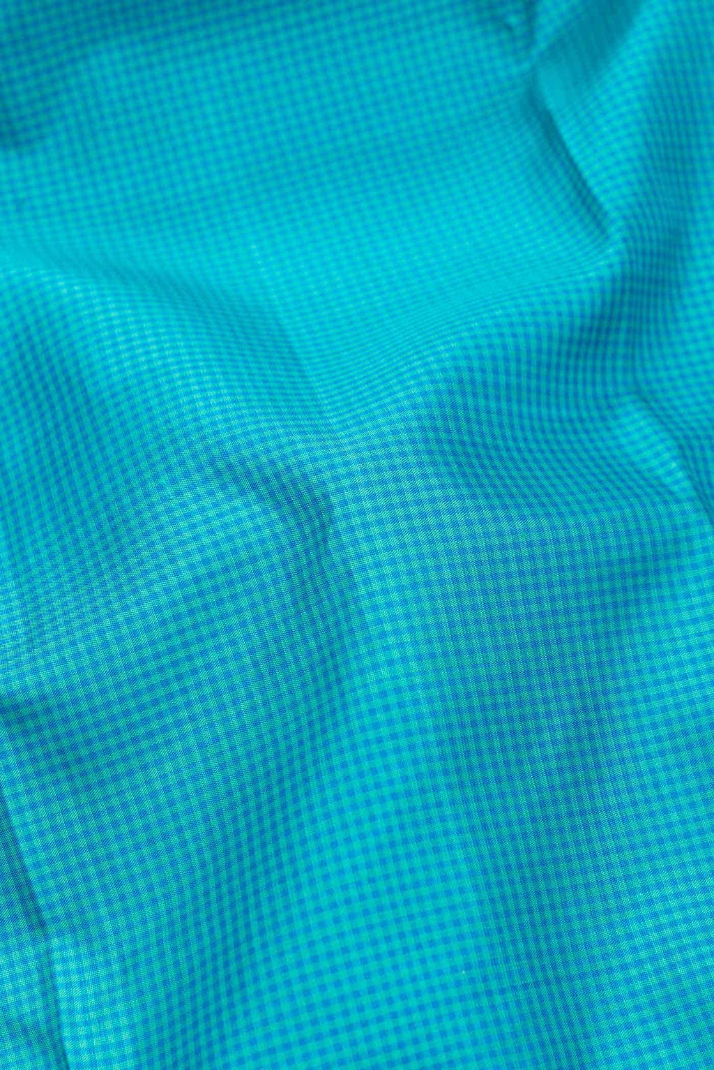 Pure Silk Pure Zari Sky Blue Dual Tone Kanchipuram Saree