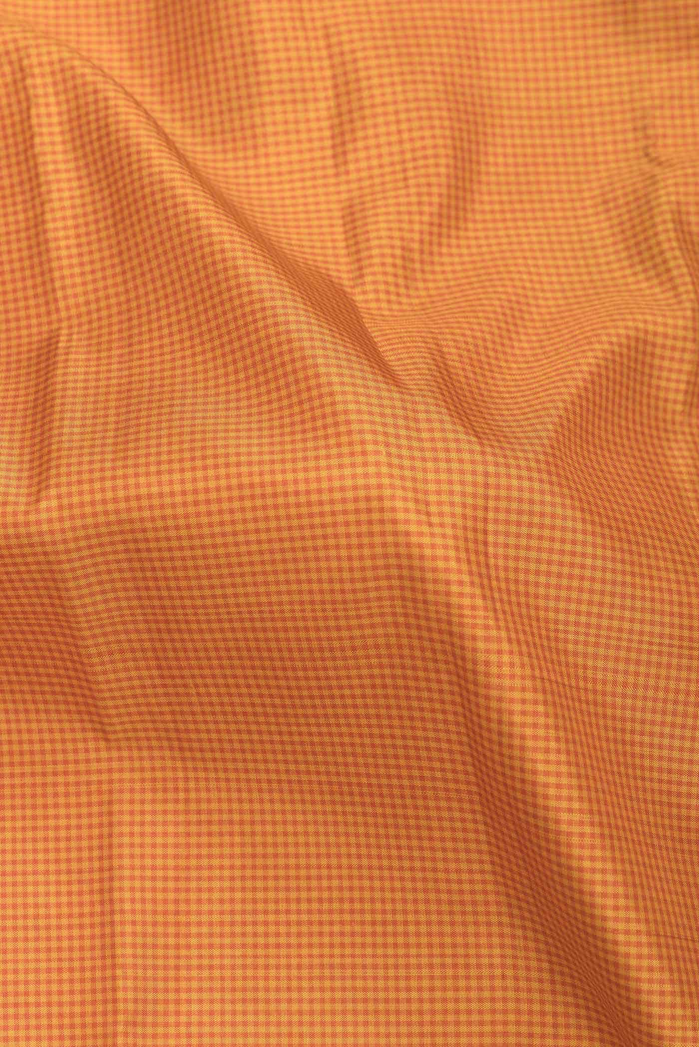 Pure Silk Pure Zari Mustard Dual Tone Kanchipuram Saree