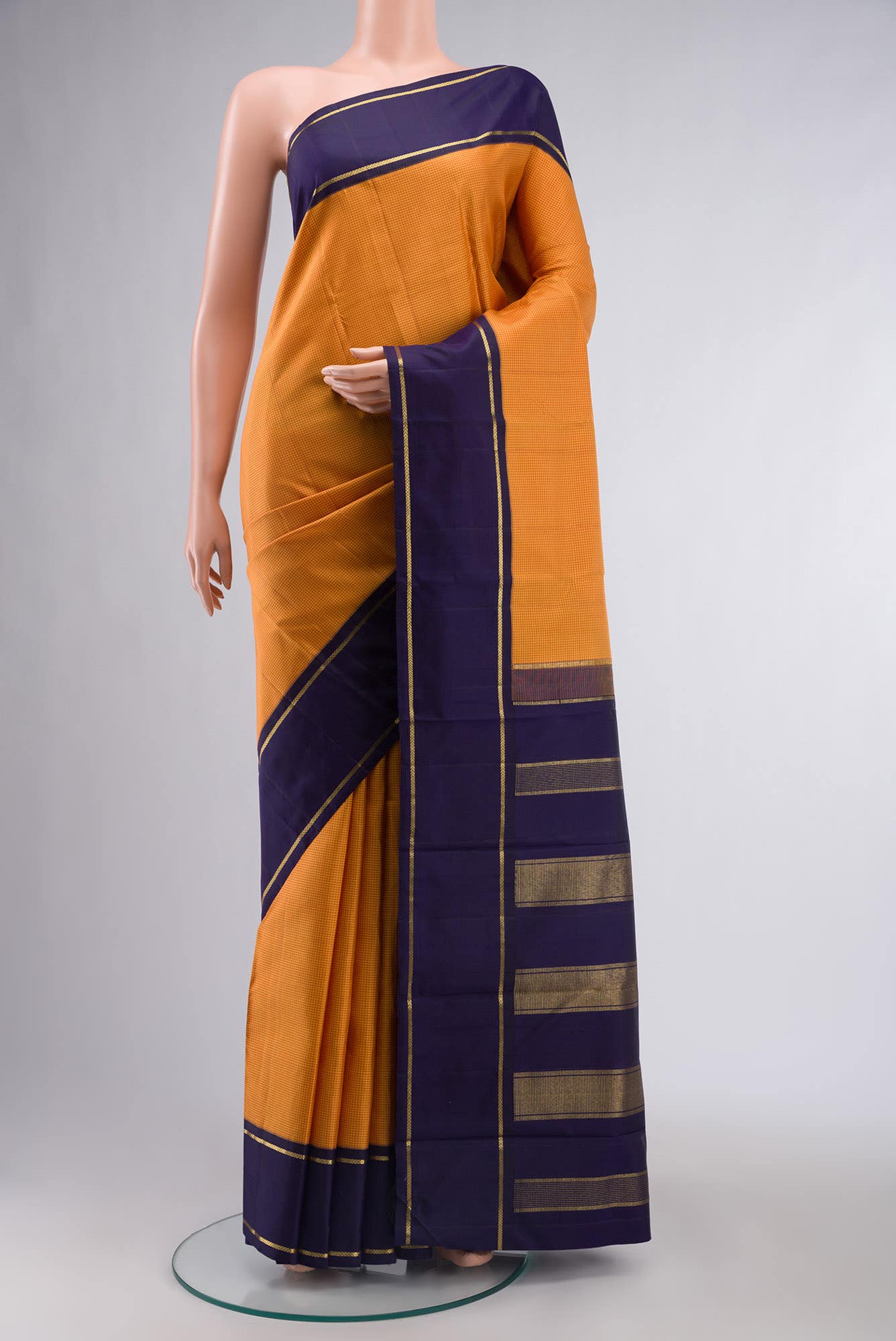 Pure Silk Pure Zari Multi Kanchipuram Saree