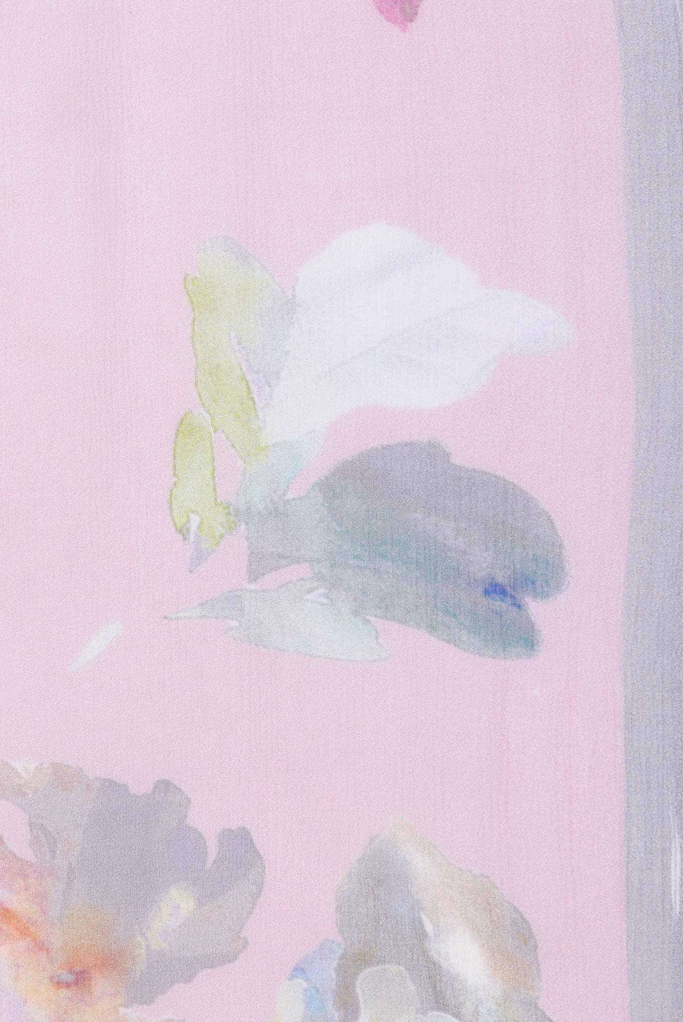 Pink Dual Tone Mysore Chiffon Saree