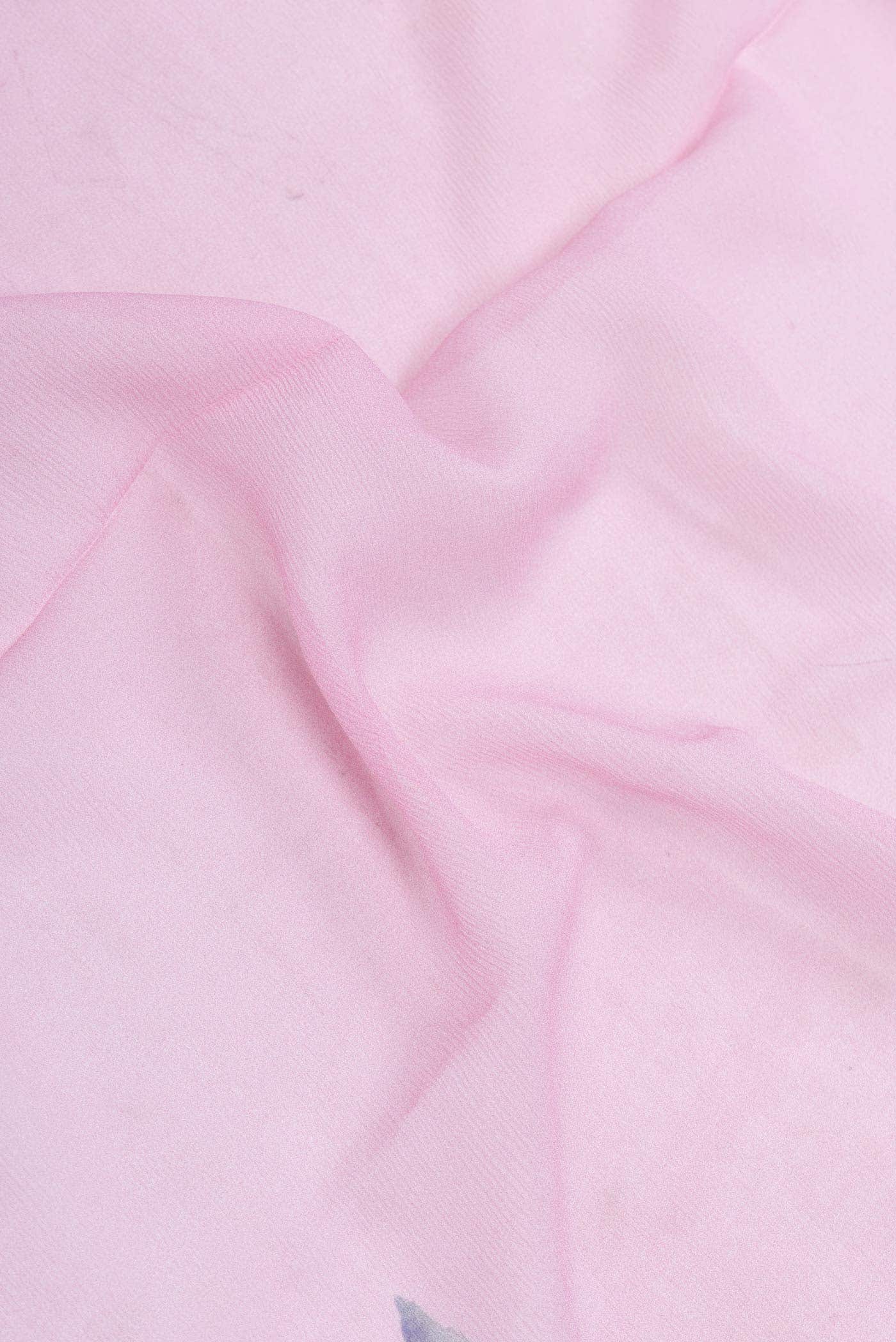 Pink Dual Tone Mysore Chiffon Saree