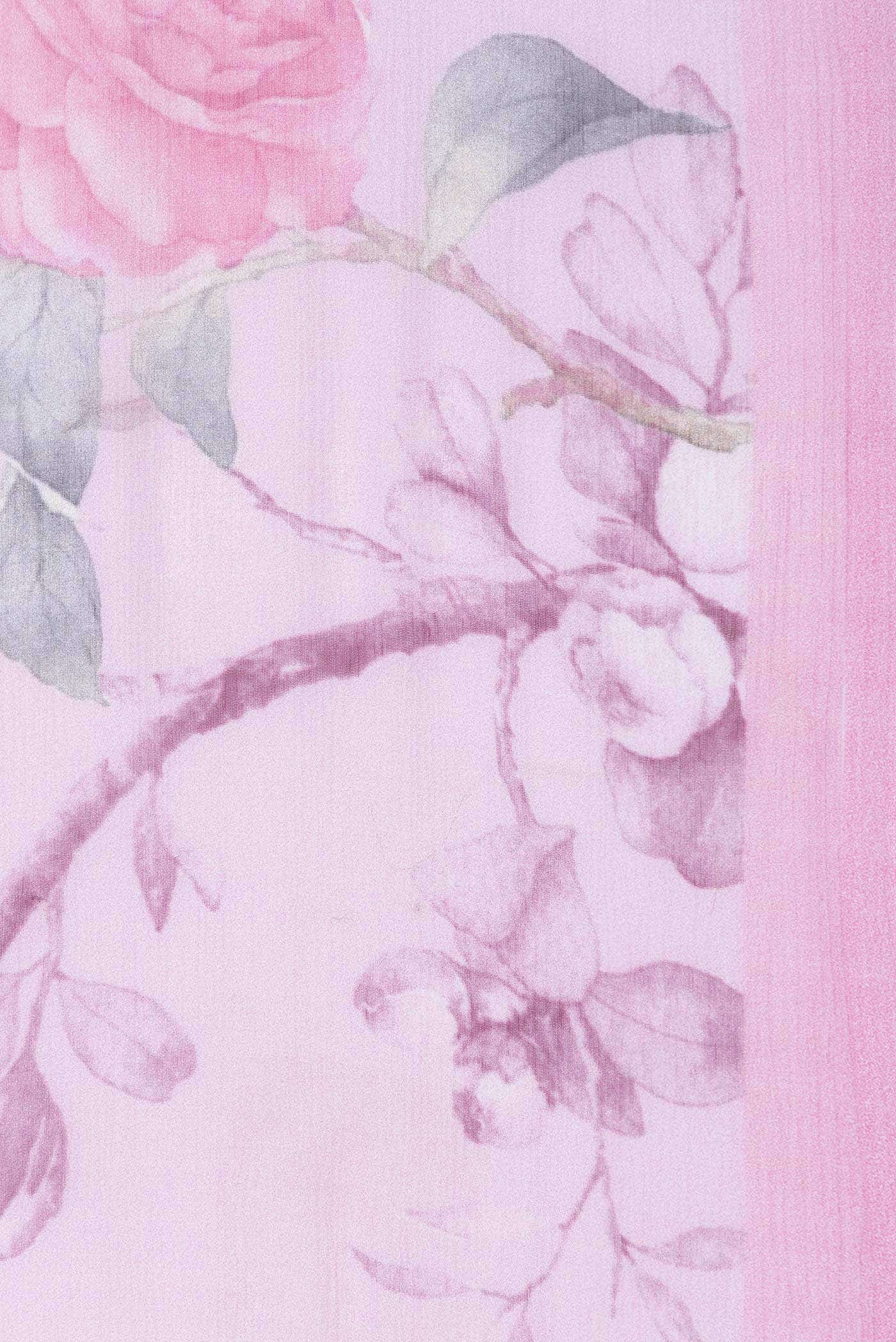 Pink Dual Tone Mysore Chiffon Saree