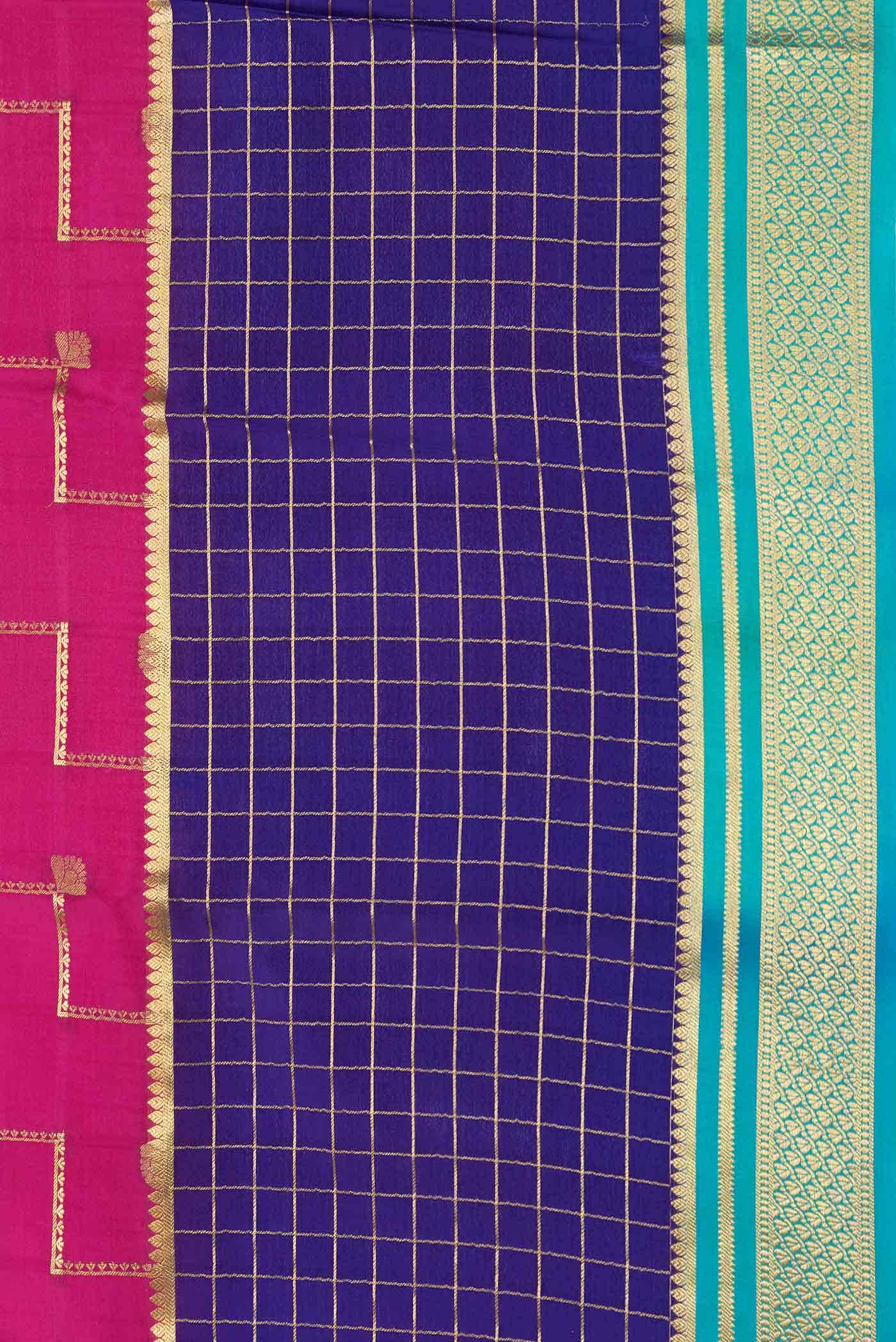 Pink Dual Tone Mysore Crepe Saree