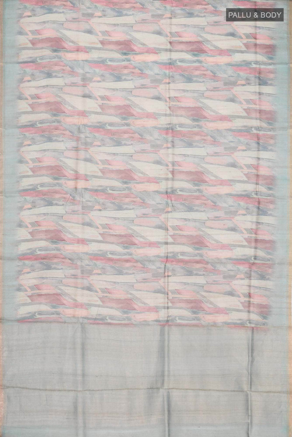 Blue Bhagalpuri Tussar Silk Saree