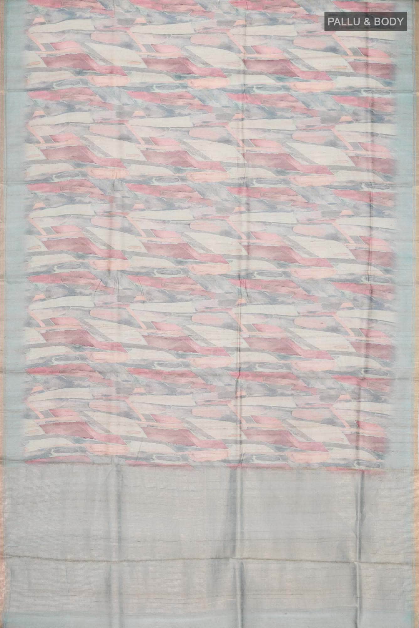 Blue Bhagalpuri Tussar Silk Saree