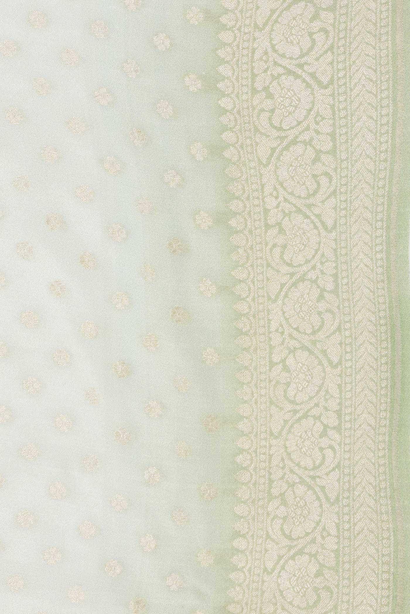 Light Green Dual Tone Mysore Georgette Saree
