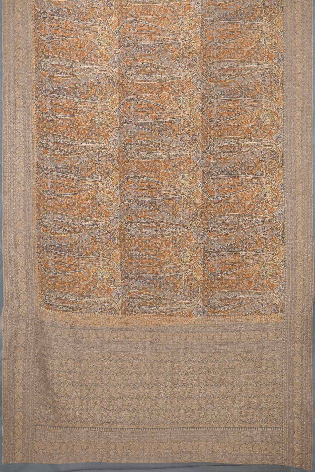 Grey Dual Tone Banarasi Georgette Saree