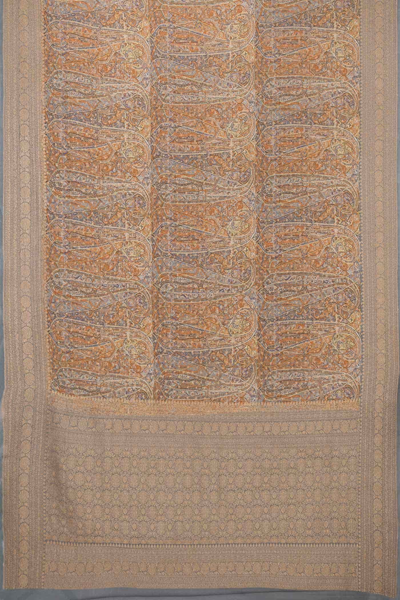 Grey Dual Tone Banarasi Georgette Saree