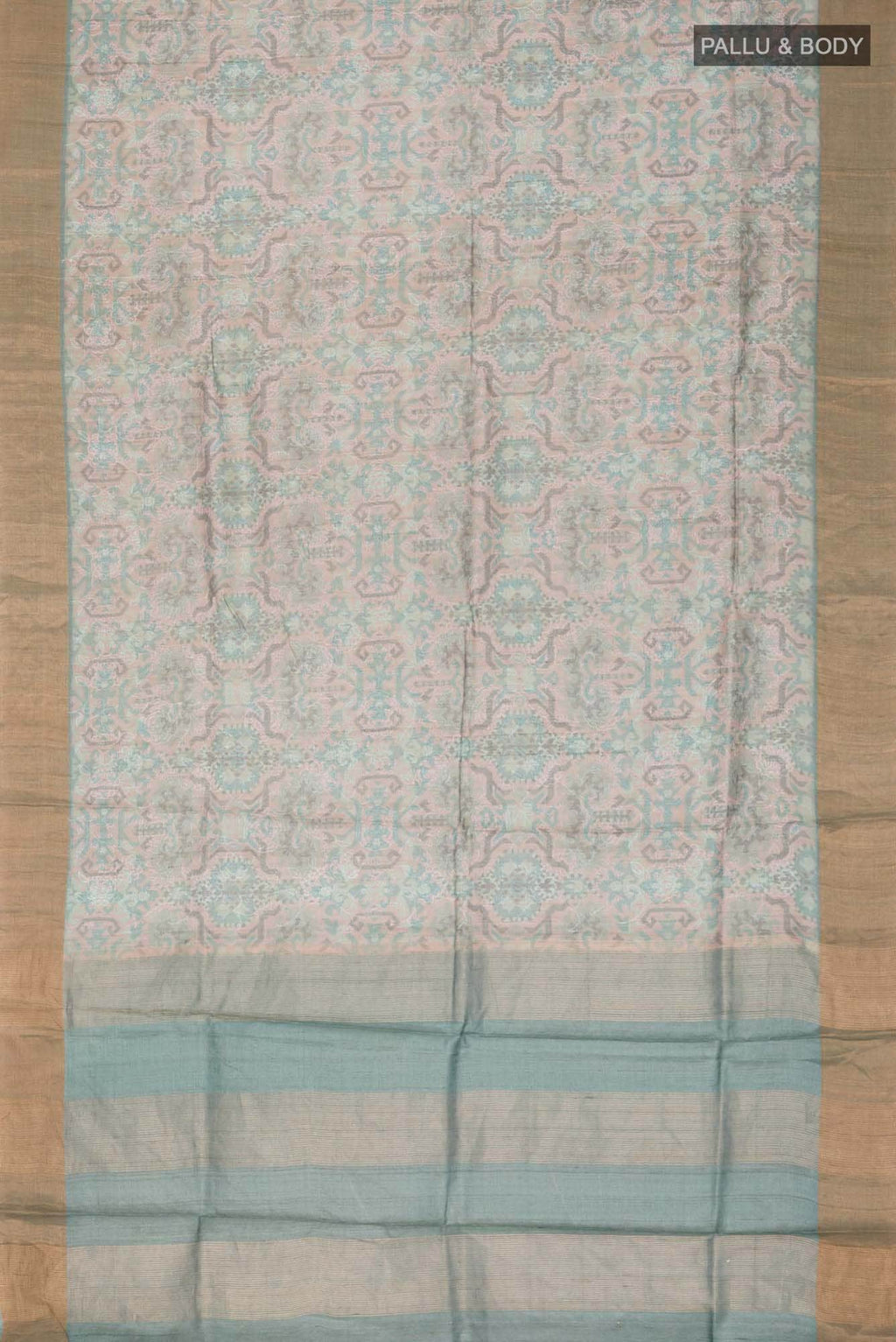 Green Bhagalpuri Tussar Silk Saree
