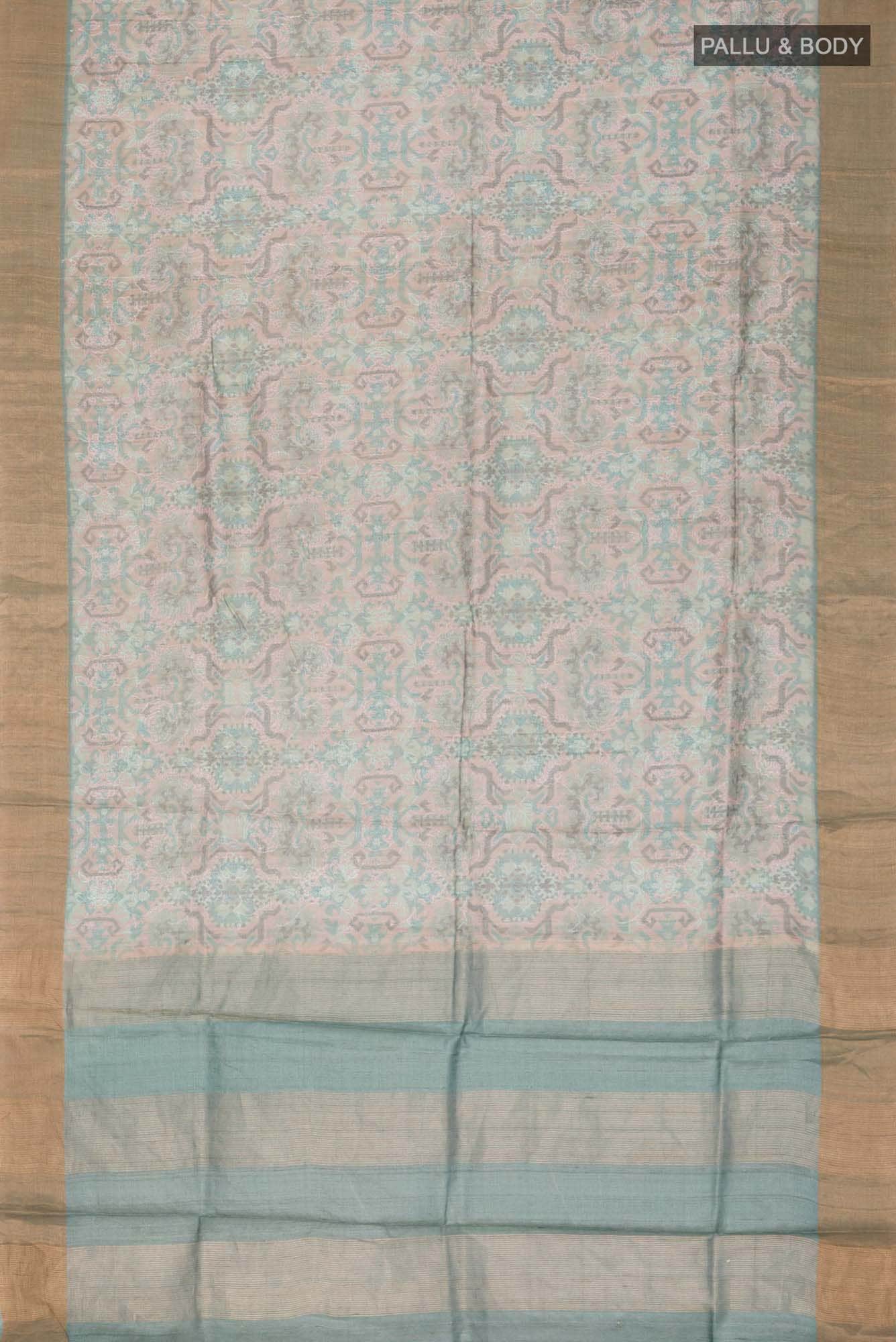 Green Bhagalpuri Tussar Silk Saree