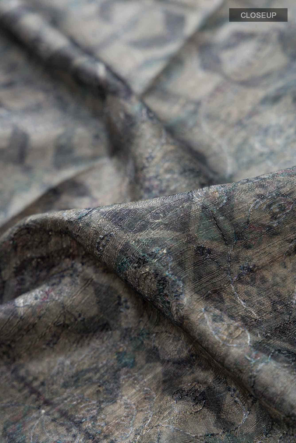 Grey Bhagalpuri Tussar Silk Saree