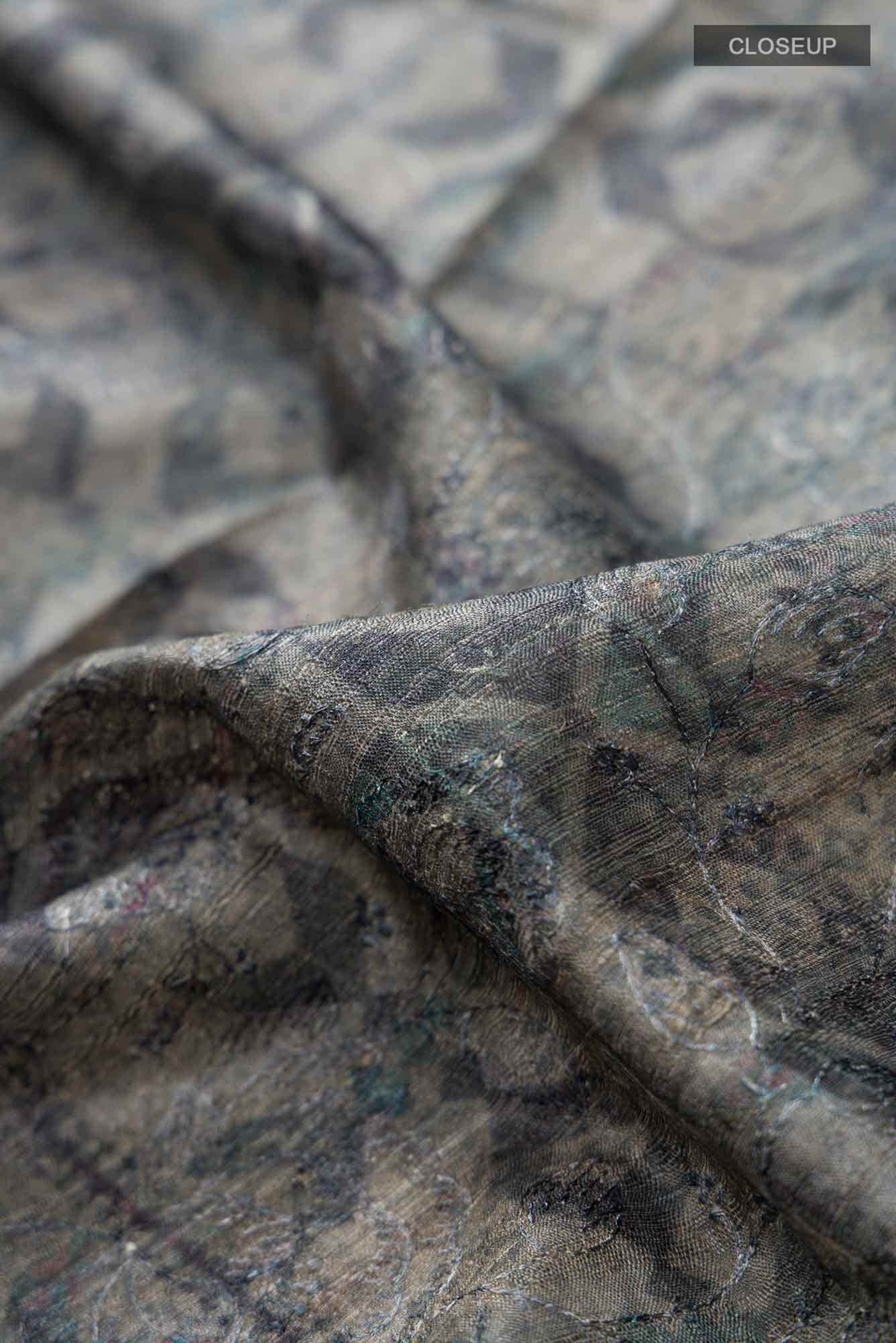 Grey Bhagalpuri Tussar Silk Saree
