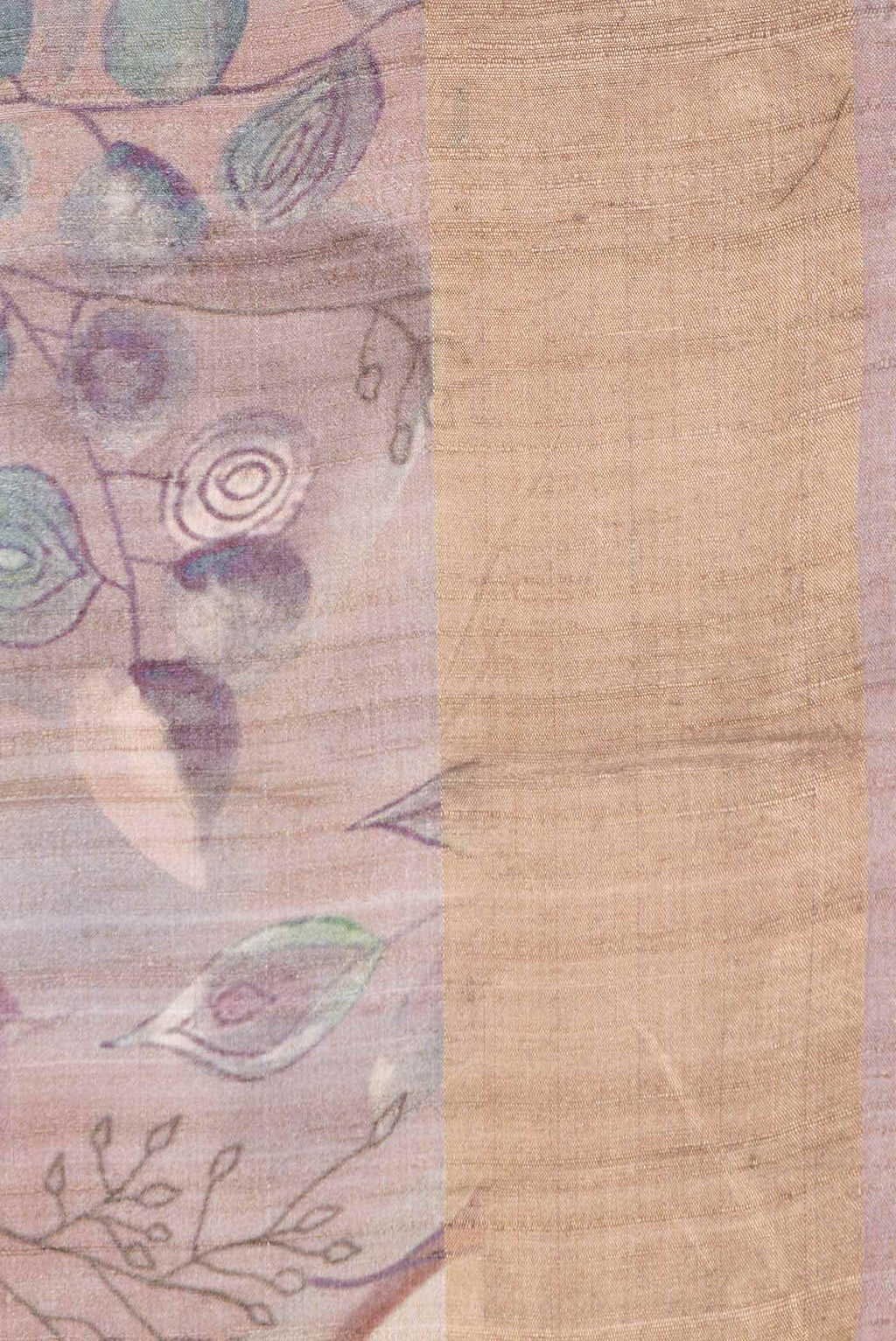 Brown Dual Tone Tussar Silk Saree