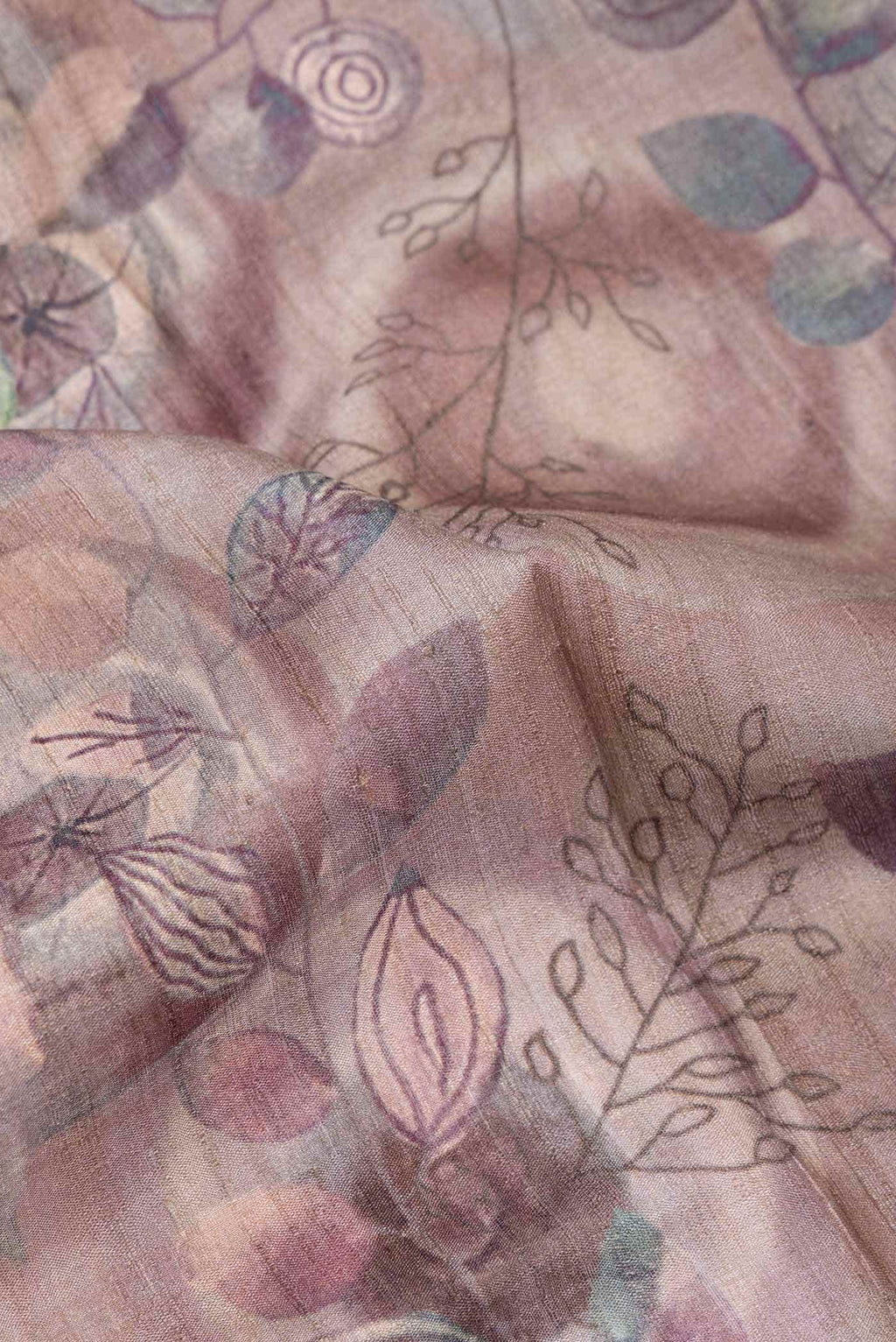 Brown Dual Tone Tussar Silk Saree