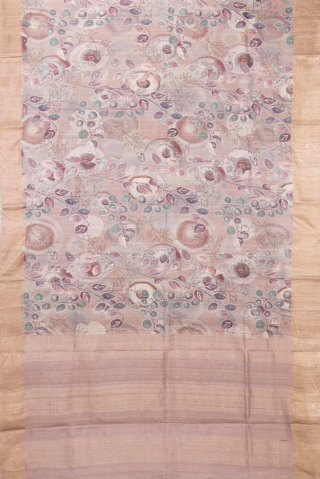 Brown Dual Tone Tussar Silk Saree