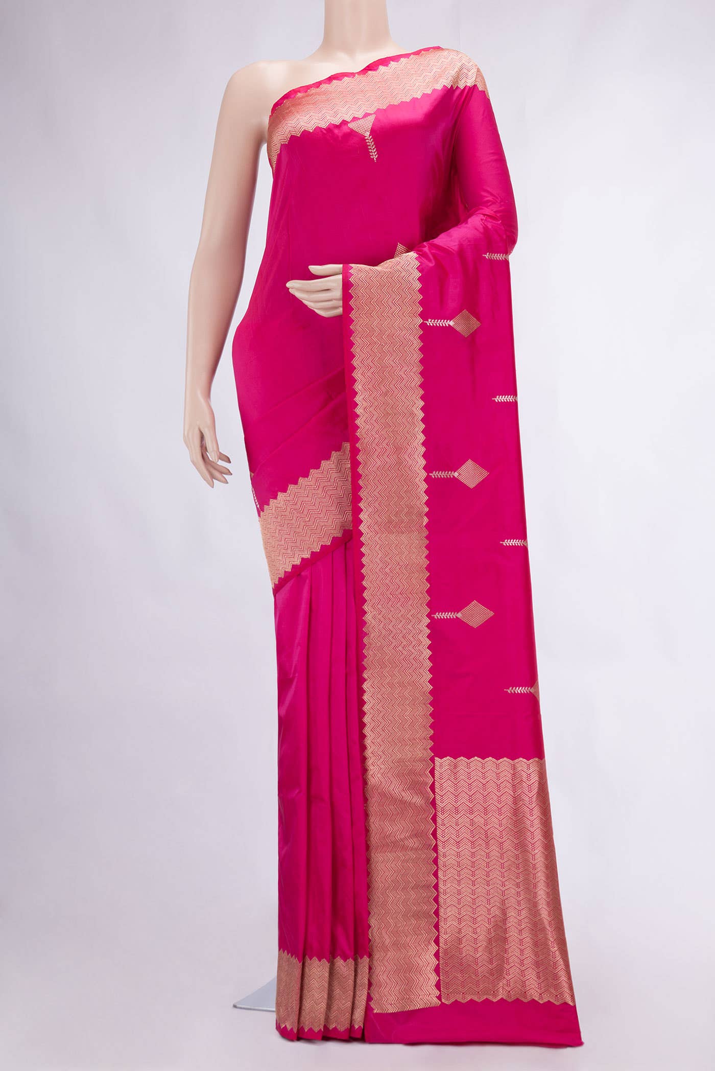 Pink Banarasi Silk Saree