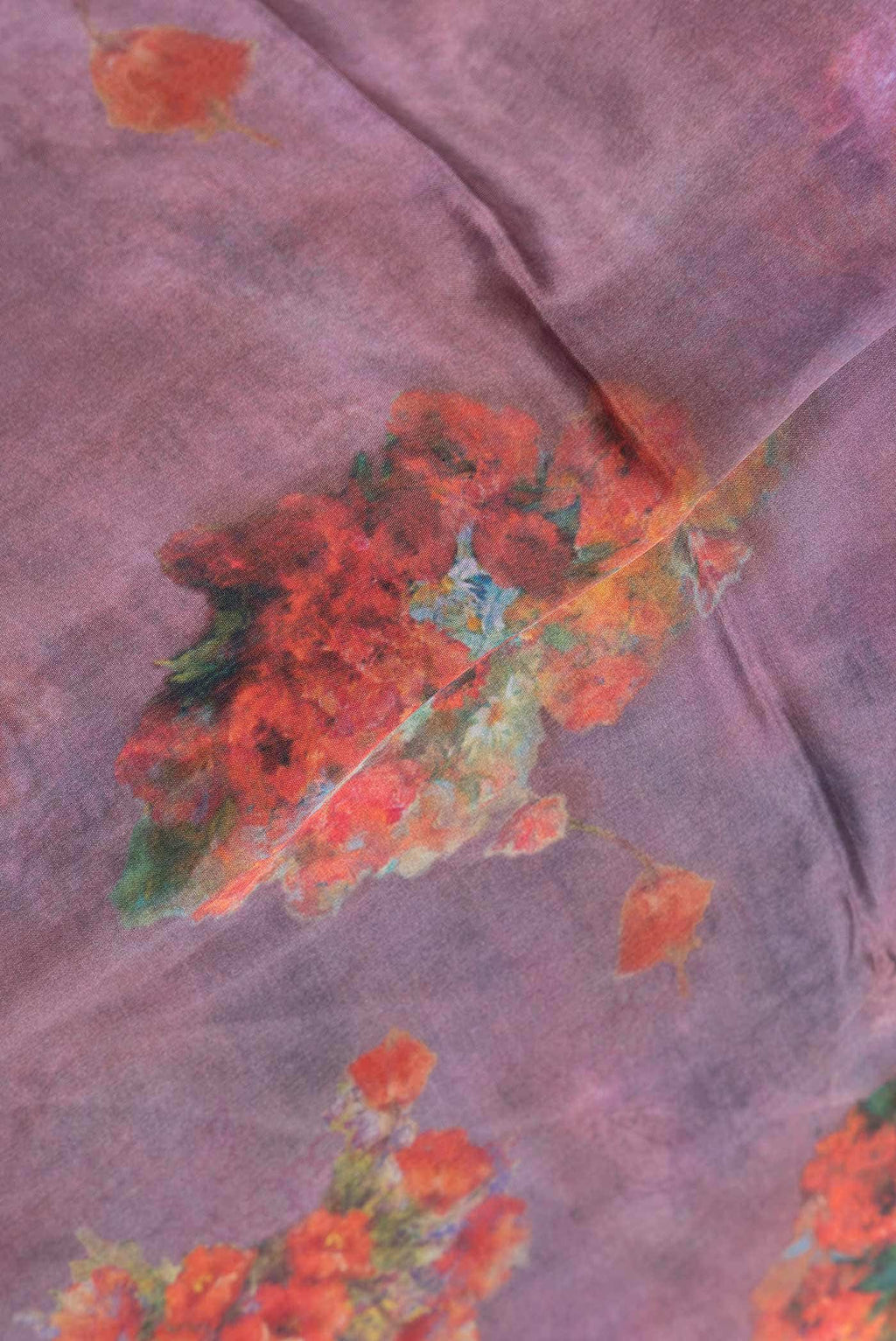 Purple Dual Tone Mysore Crepe Saree