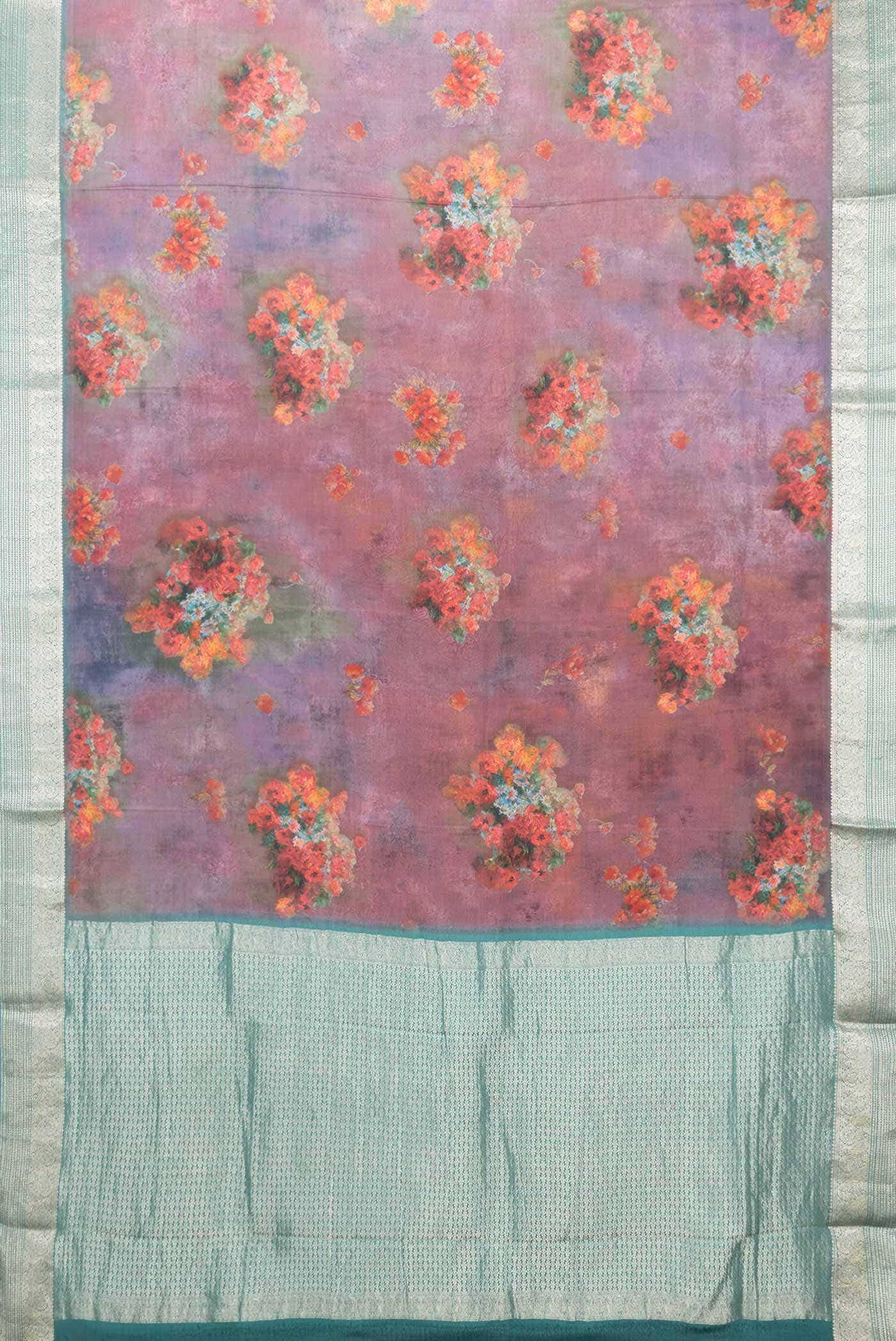 Purple Dual Tone Mysore Crepe Saree