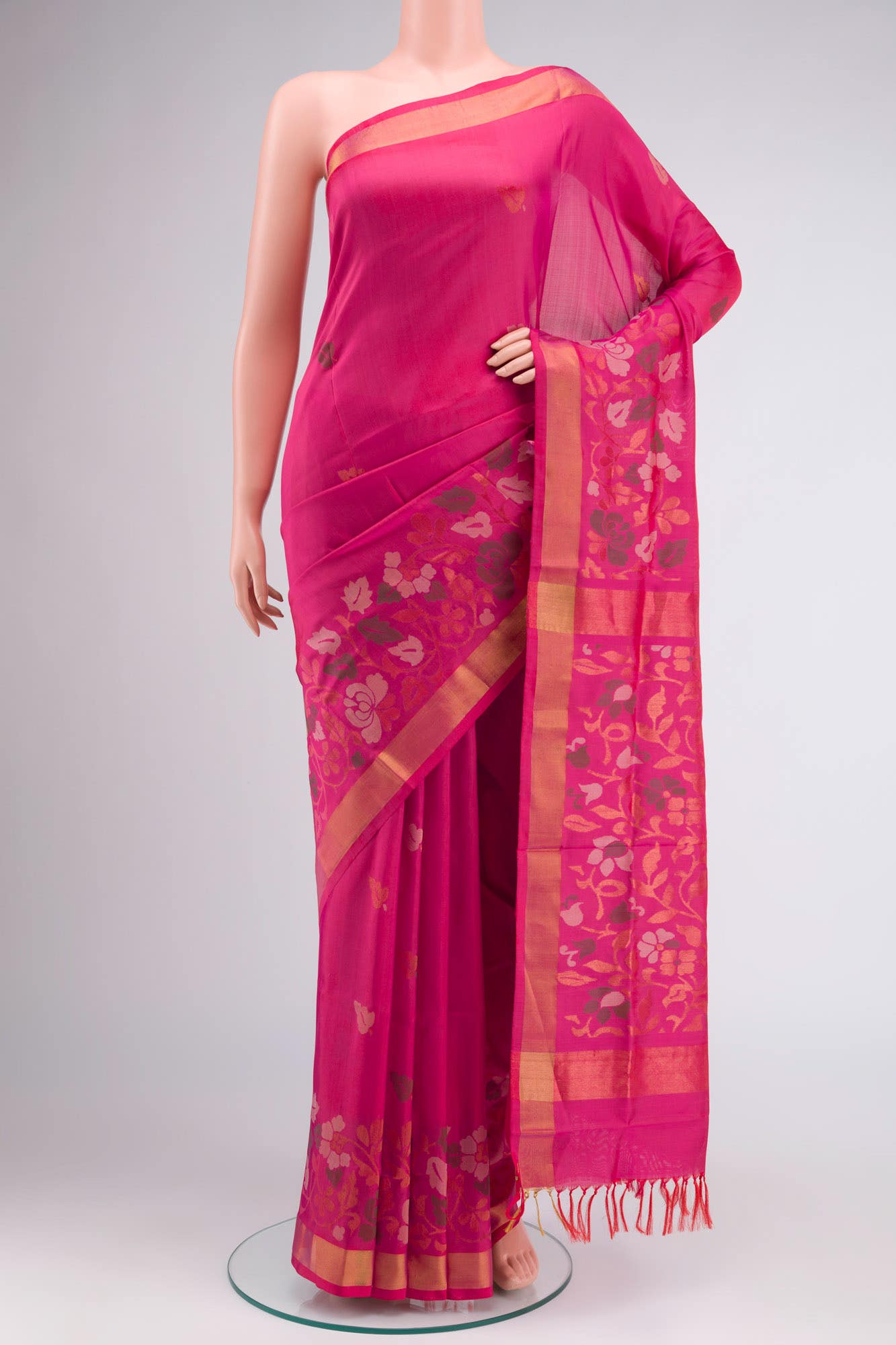 Pink Uppada Silk Saree