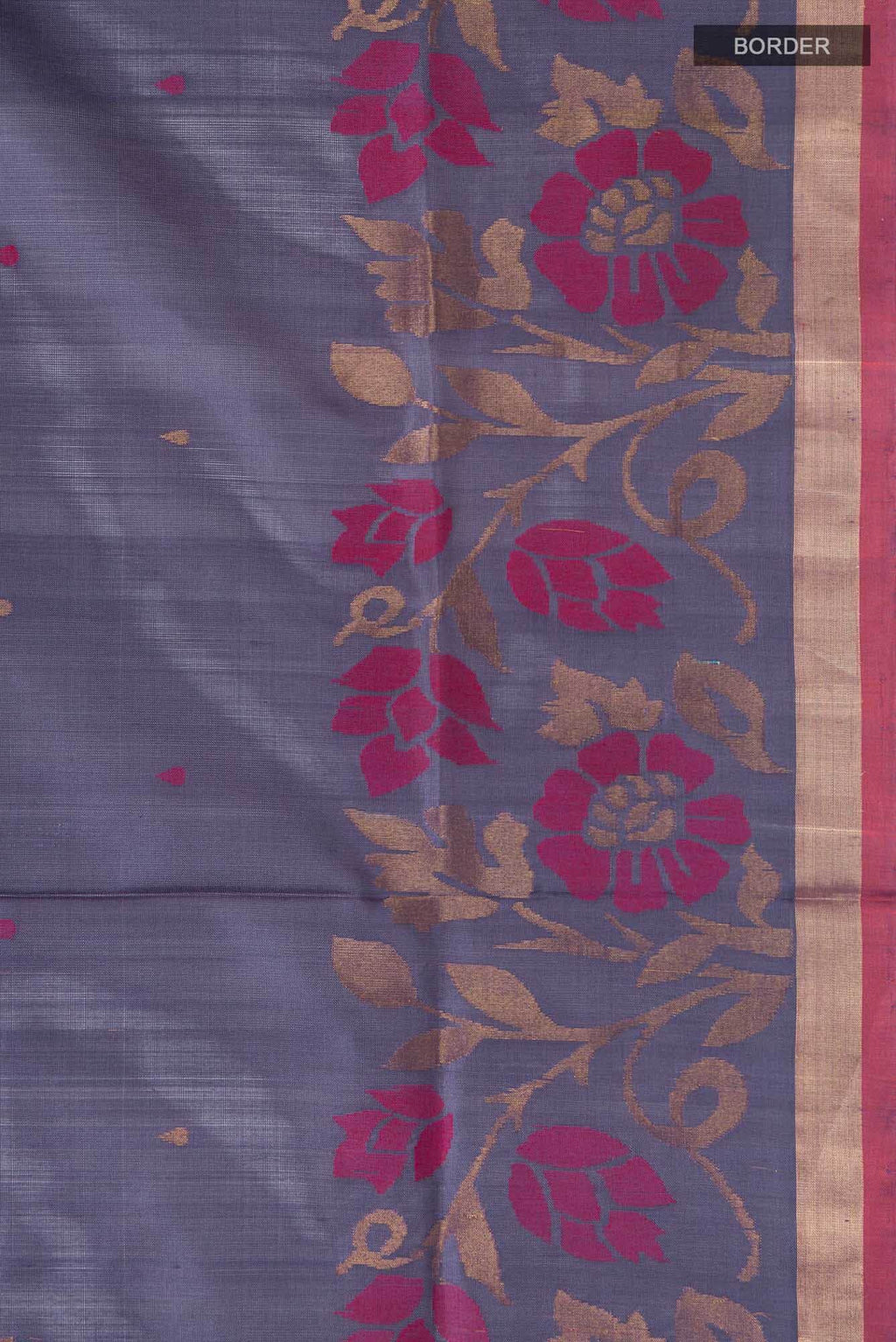 Grey Uppada Silk Saree