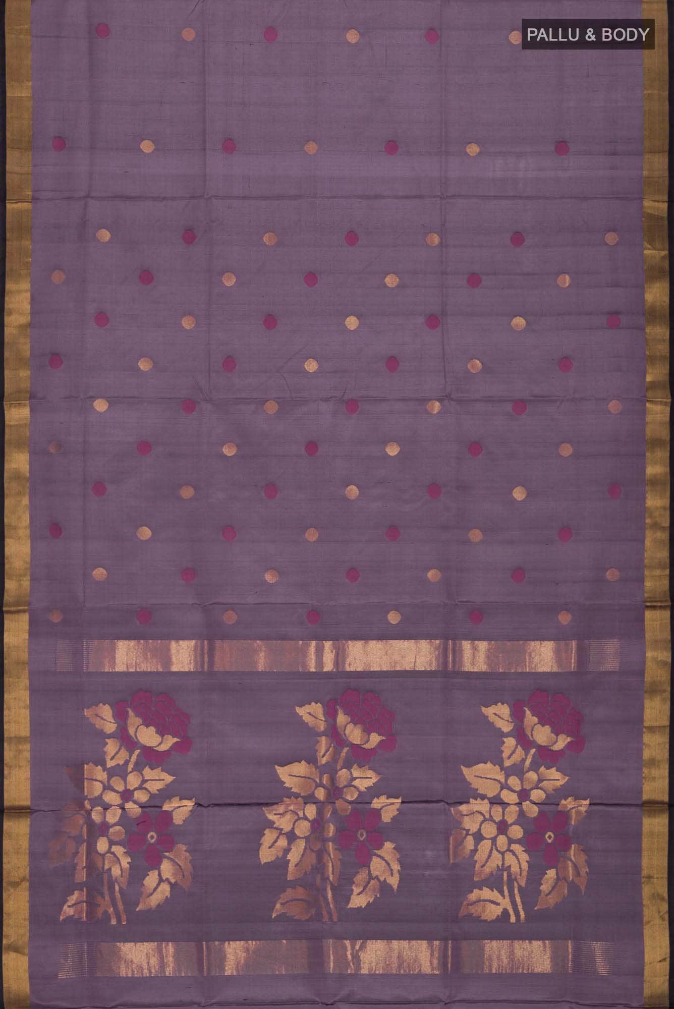 Grey Uppada Silk Saree