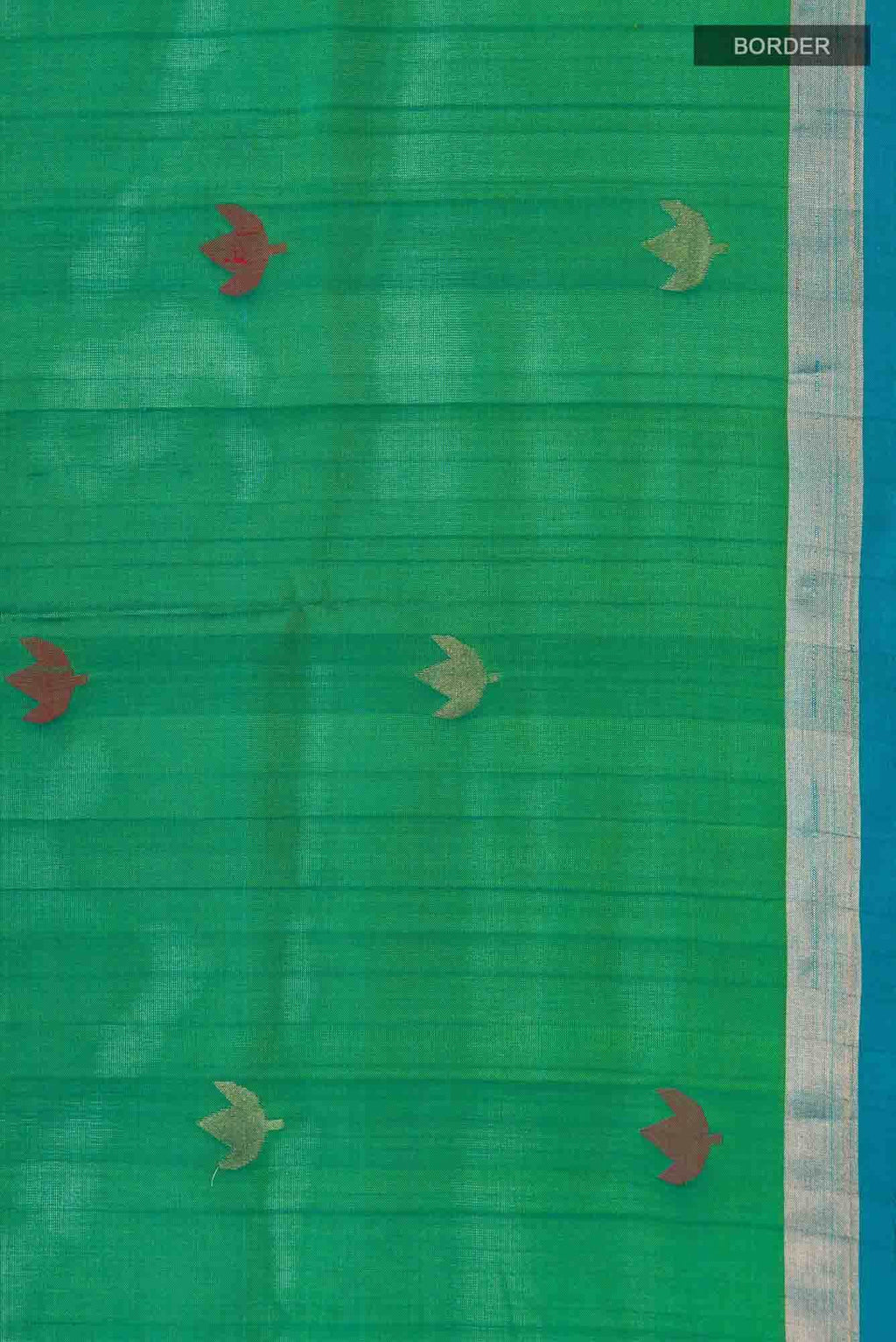 Green with Blue Dual Tone Uppada Silk Saree