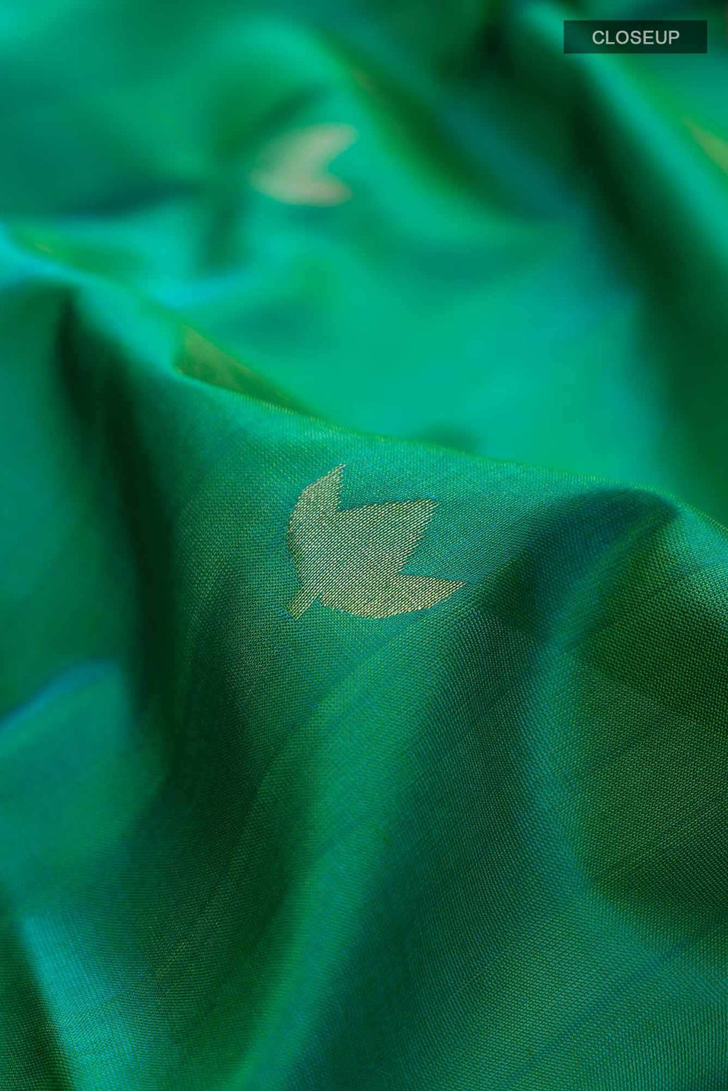 Green with Blue Dual Tone Uppada Silk Saree